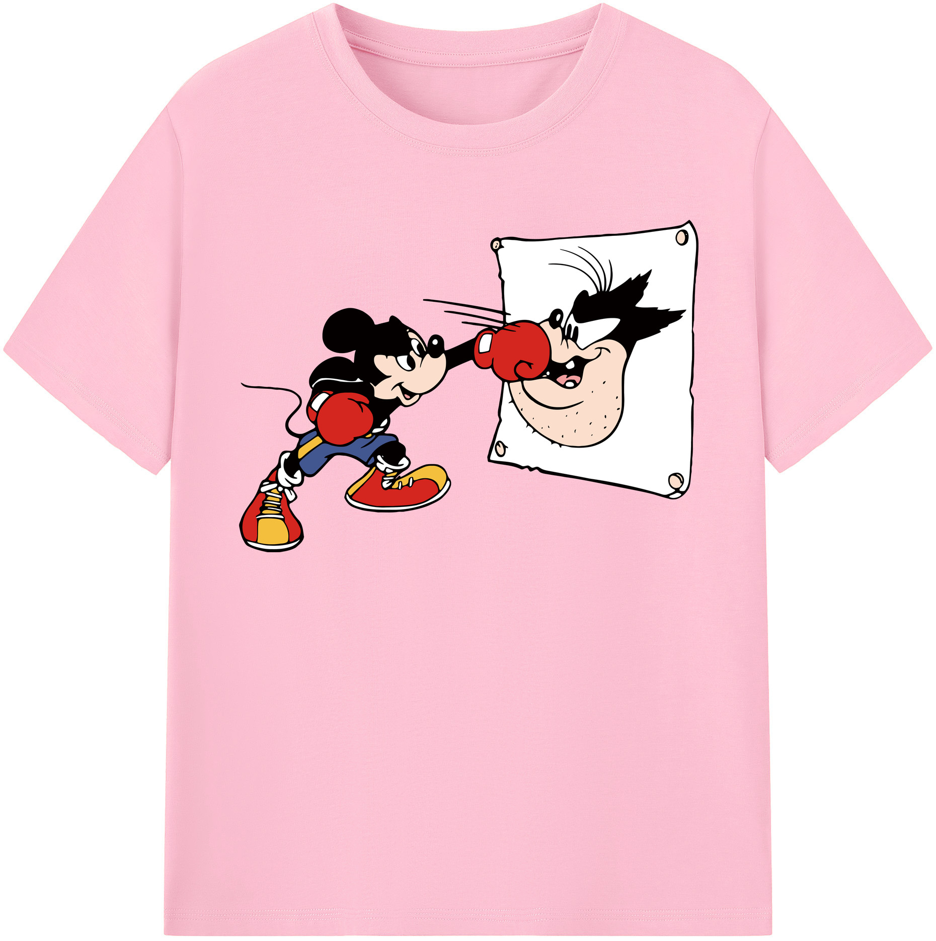 （画像用） ミッキーマウス Mickey Mouse 綿100％半袖Tシャツ（フロントプリント）