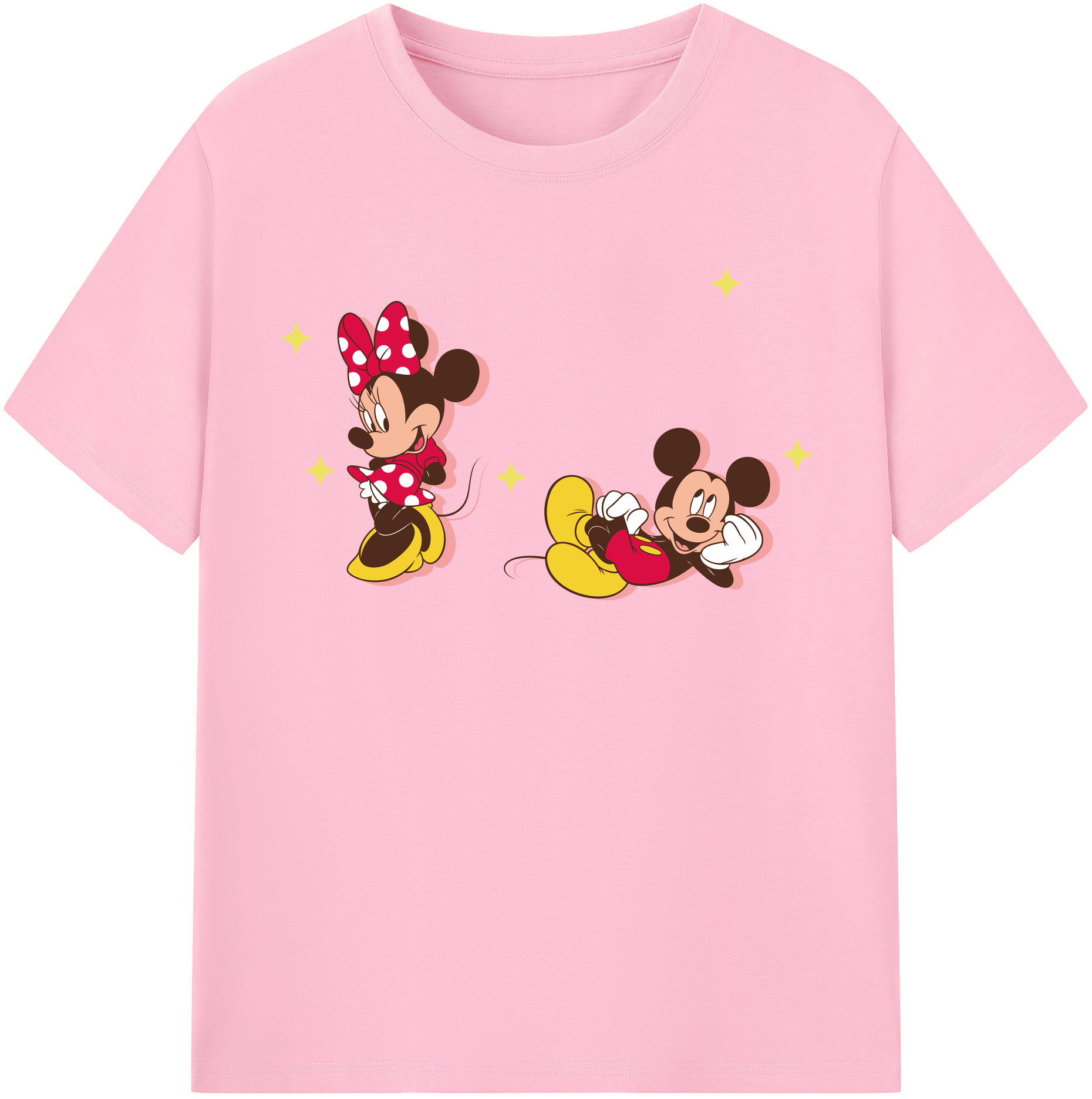 （画像用） ミッキーマウス Mickey Mouse 綿100％半袖Tシャツ（フロントプリント）