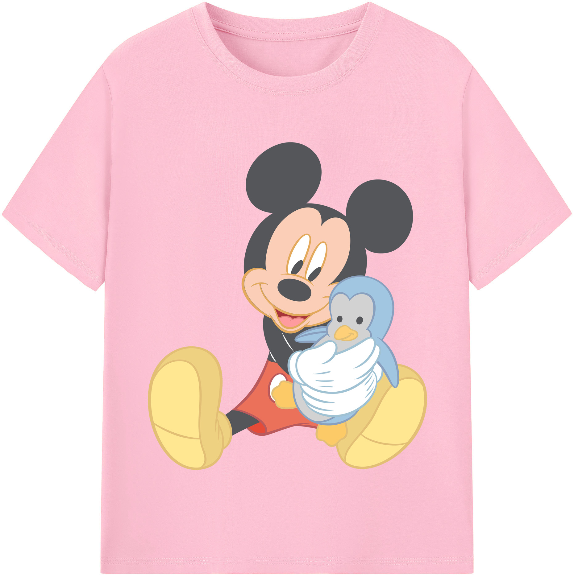 （画像用） ミッキーマウス Mickey Mouse 綿100％半袖Tシャツ（フロントプリント）
