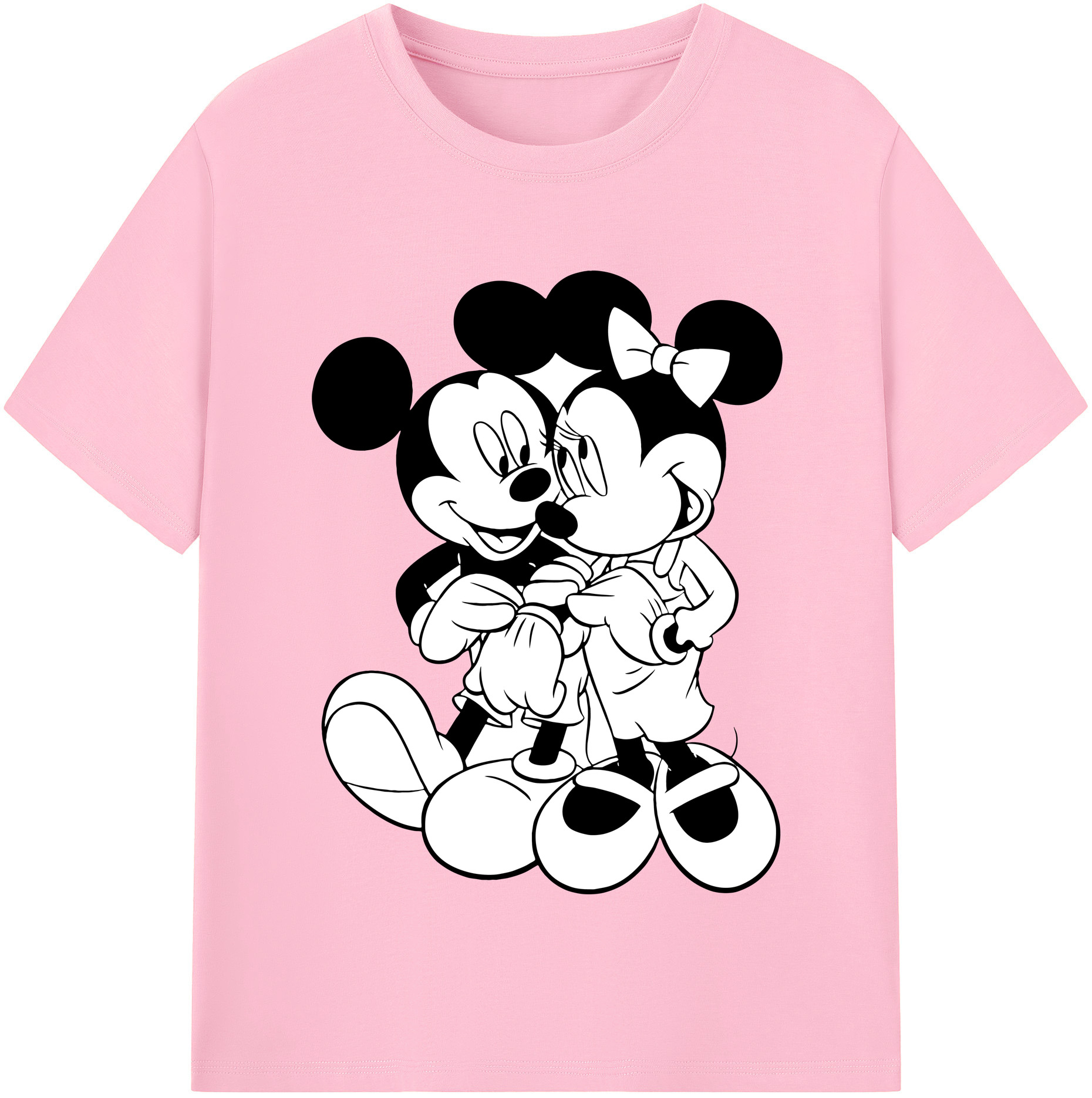 （画像用） ミッキーマウス Mickey Mouse 綿100％半袖Tシャツ（フロントプリント）