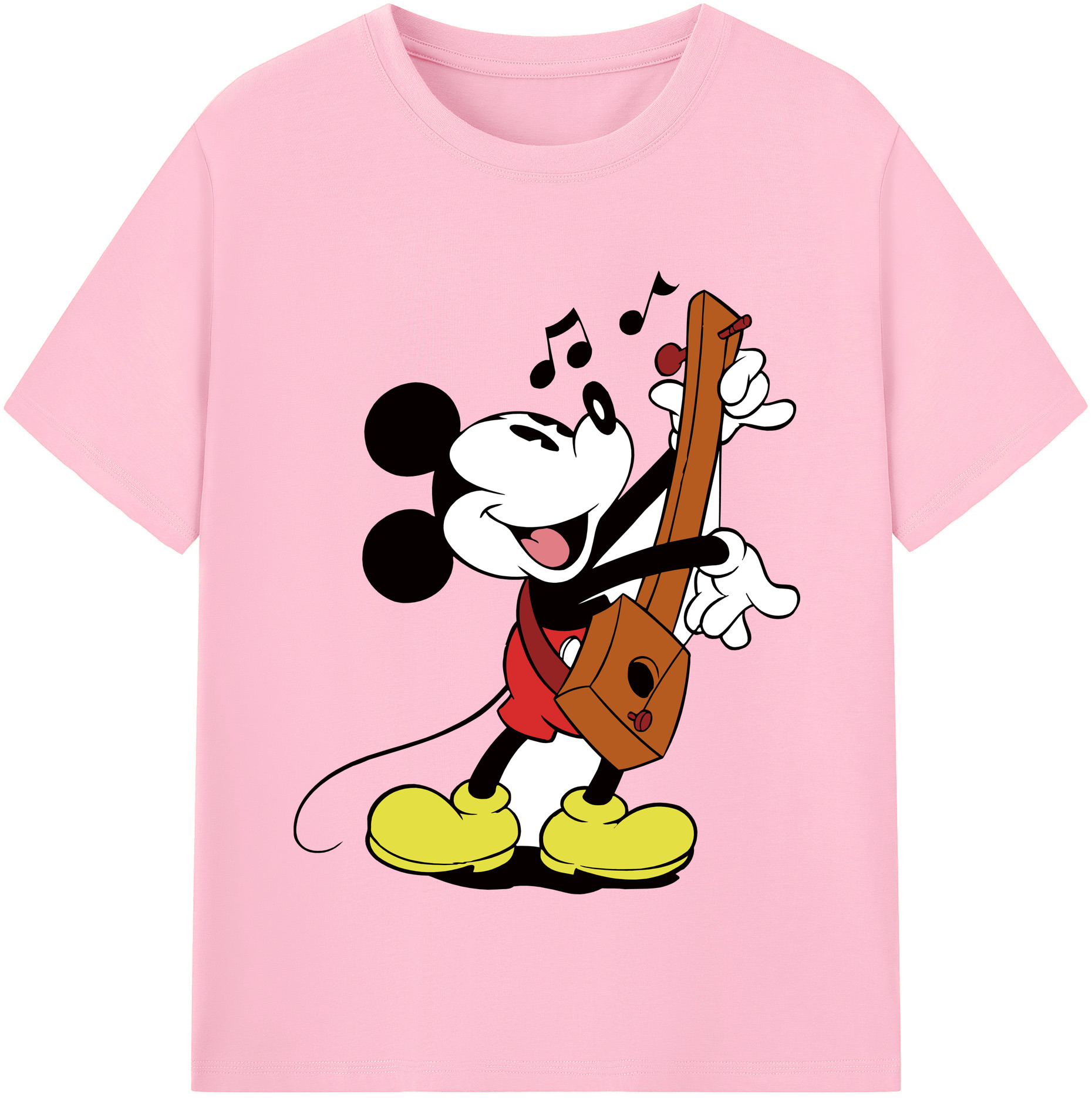 （画像用） ミッキーマウス Mickey Mouse 綿100％半袖Tシャツ（フロントプリント）