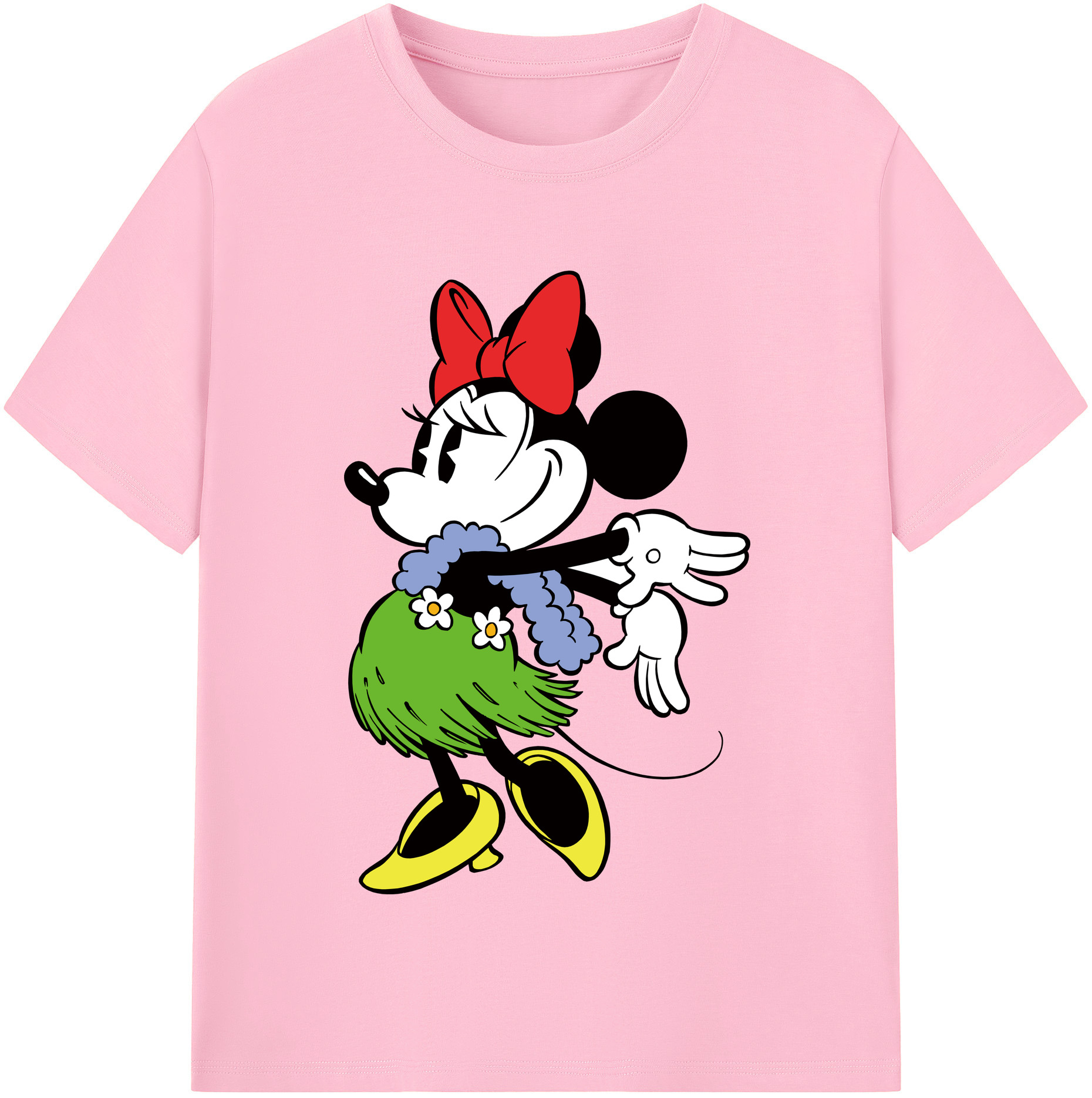 （画像用） ミッキーマウス Mickey Mouse 綿100％半袖Tシャツ（フロントプリント）