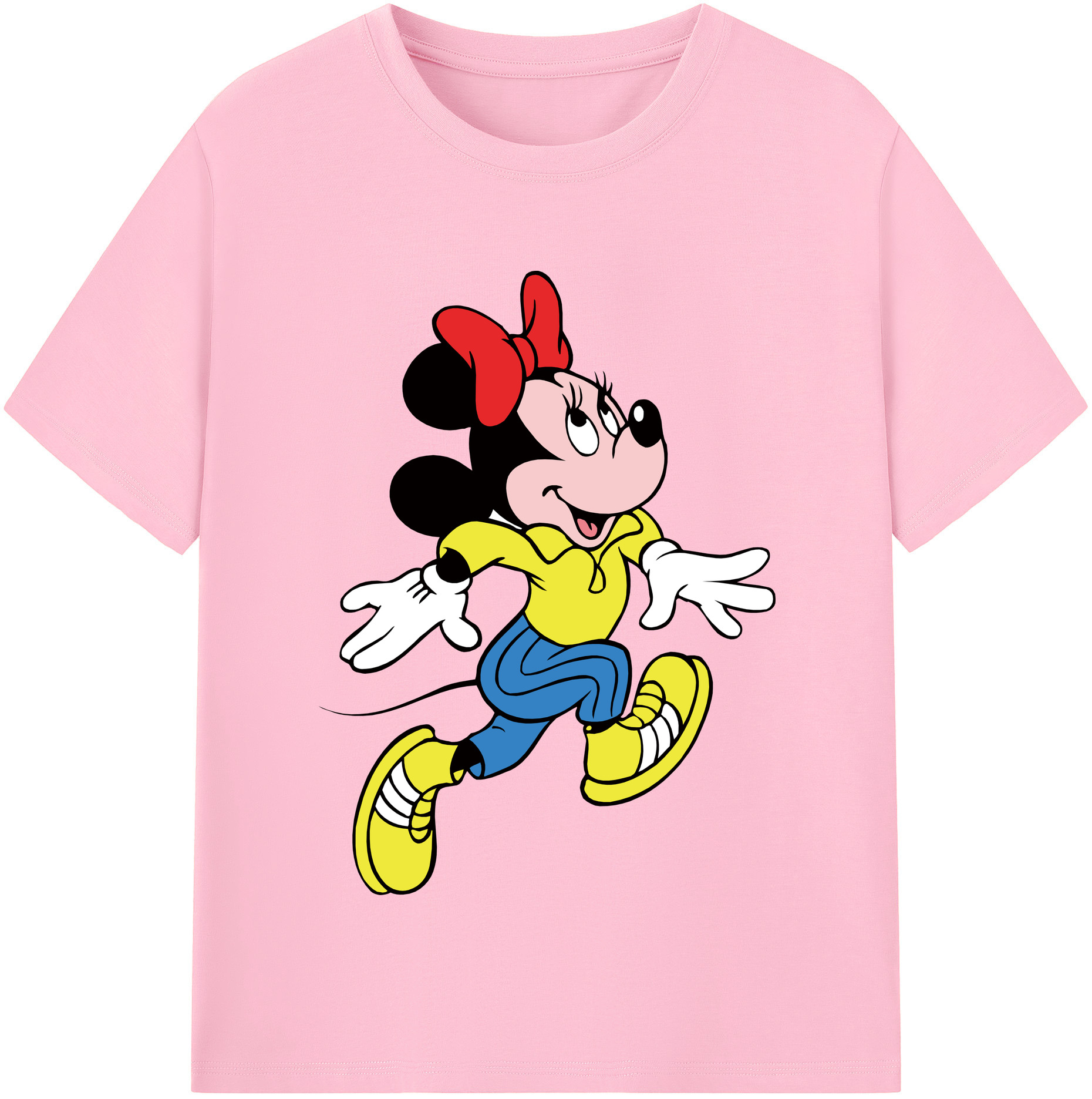 （画像用） ミッキーマウス Mickey Mouse 綿100％半袖Tシャツ（フロントプリント）