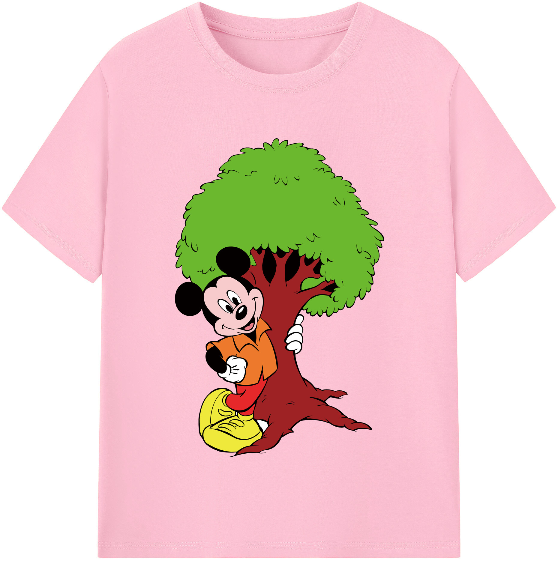 （画像用） ミッキーマウス Mickey Mouse 綿100％半袖Tシャツ（フロントプリント）