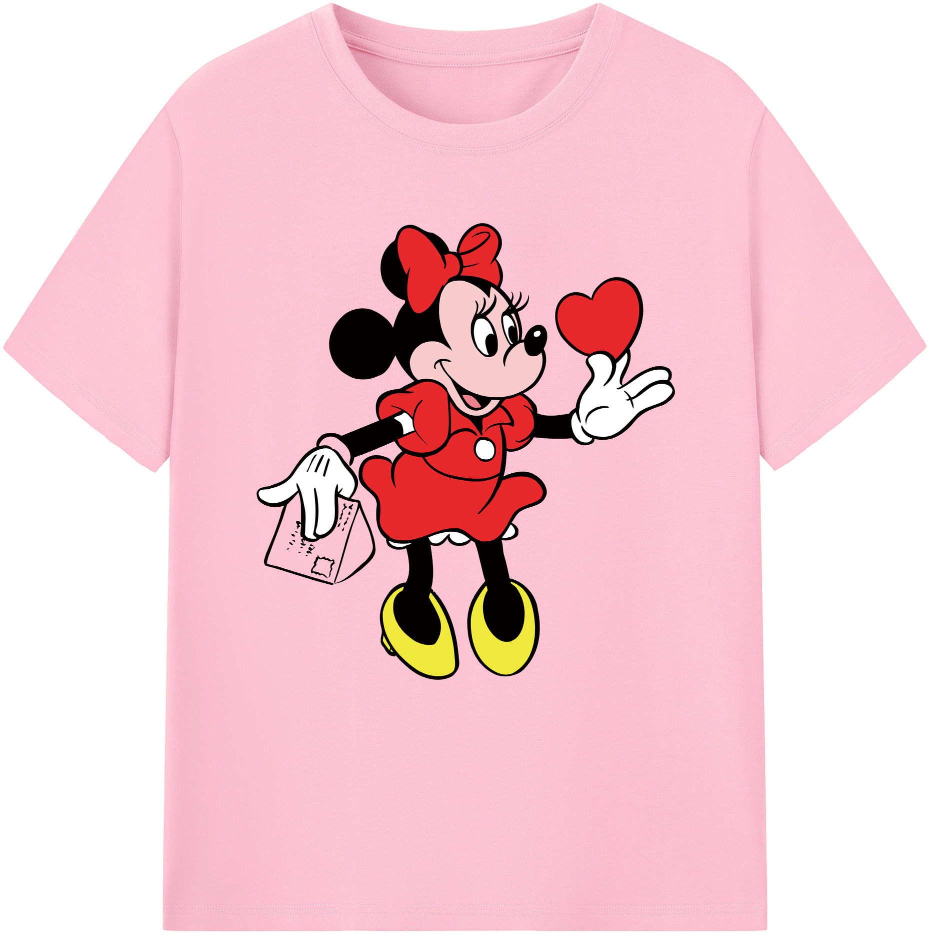 （画像用） ミッキーマウス Mickey Mouse 綿100％半袖Tシャツ（フロントプリント）