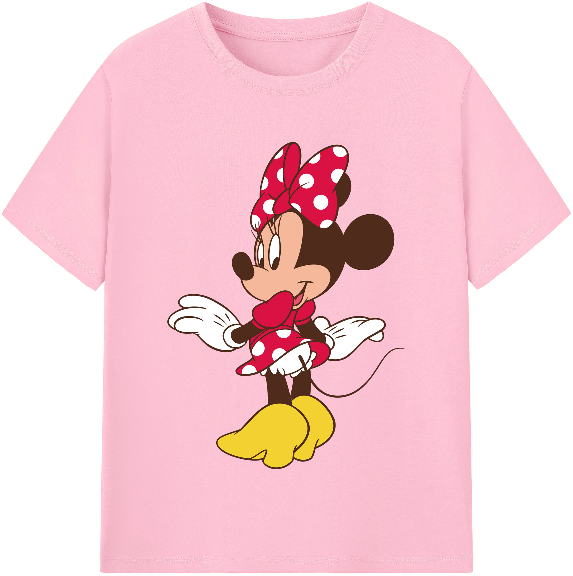 （画像用） ミッキーマウス Mickey Mouse 綿100％半袖Tシャツ（フロントプリント）