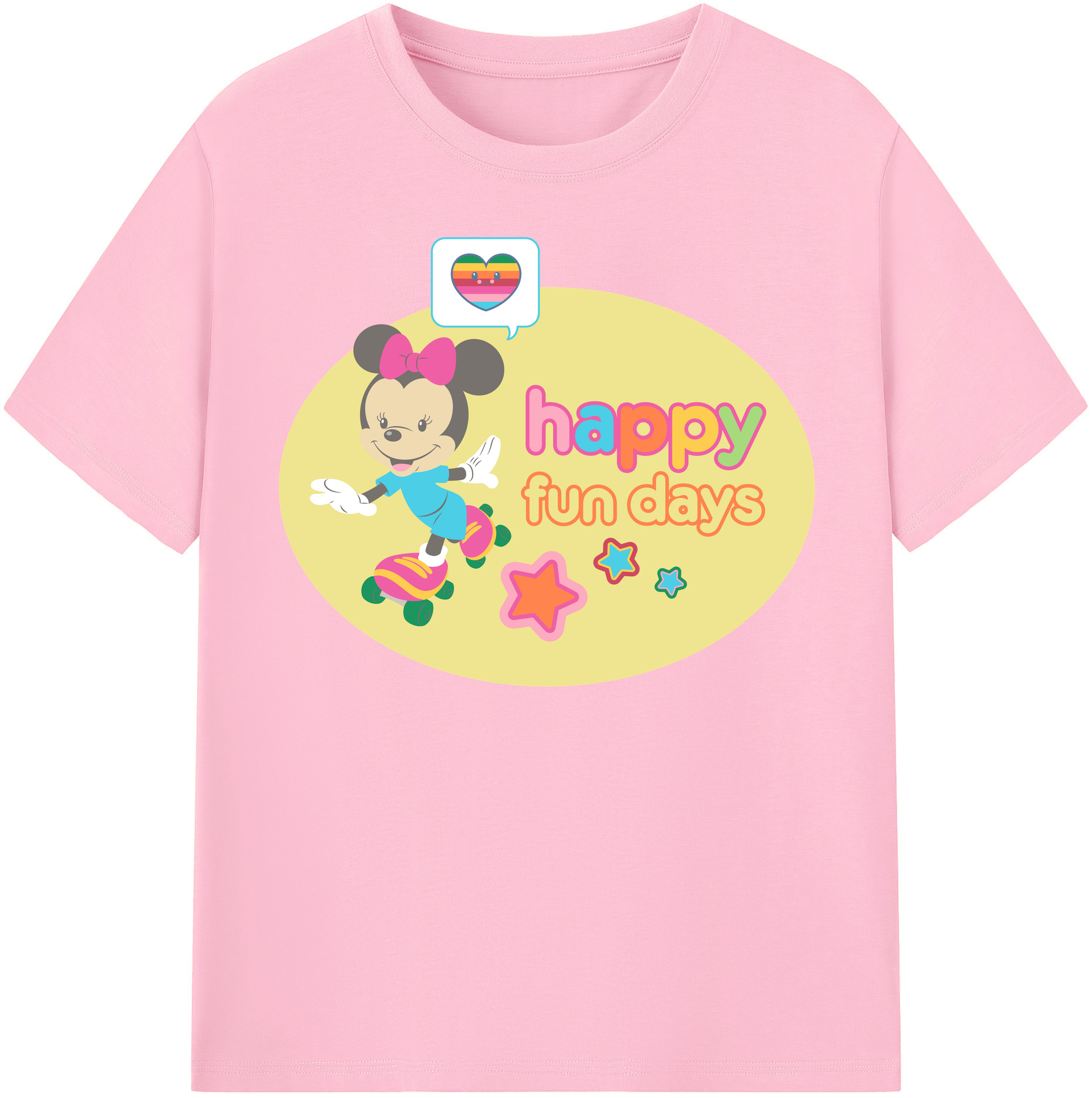 （画像用） ミッキーマウス Mickey Mouse 綿100％半袖Tシャツ（フロントプリント）