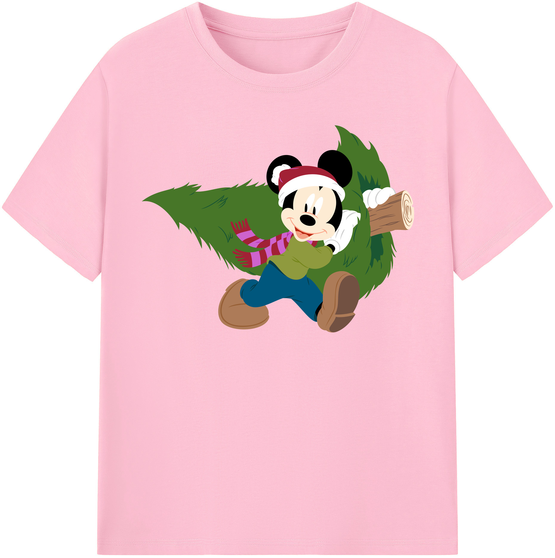 （画像用） ミッキーマウス Mickey Mouse 綿100％半袖Tシャツ（フロントプリント）