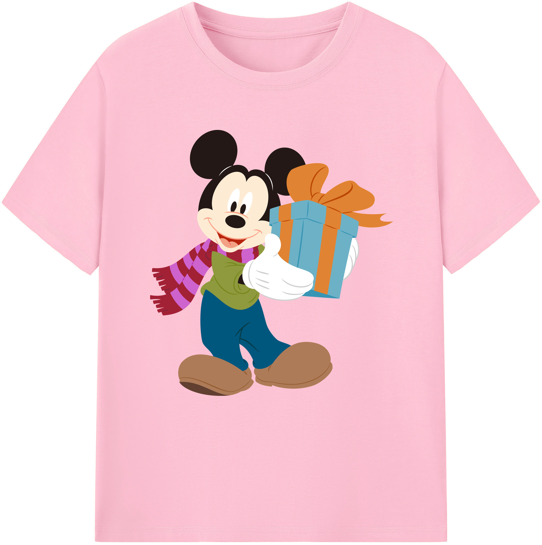 （画像用） ミッキーマウス Mickey Mouse 綿100％半袖Tシャツ（フロントプリント）