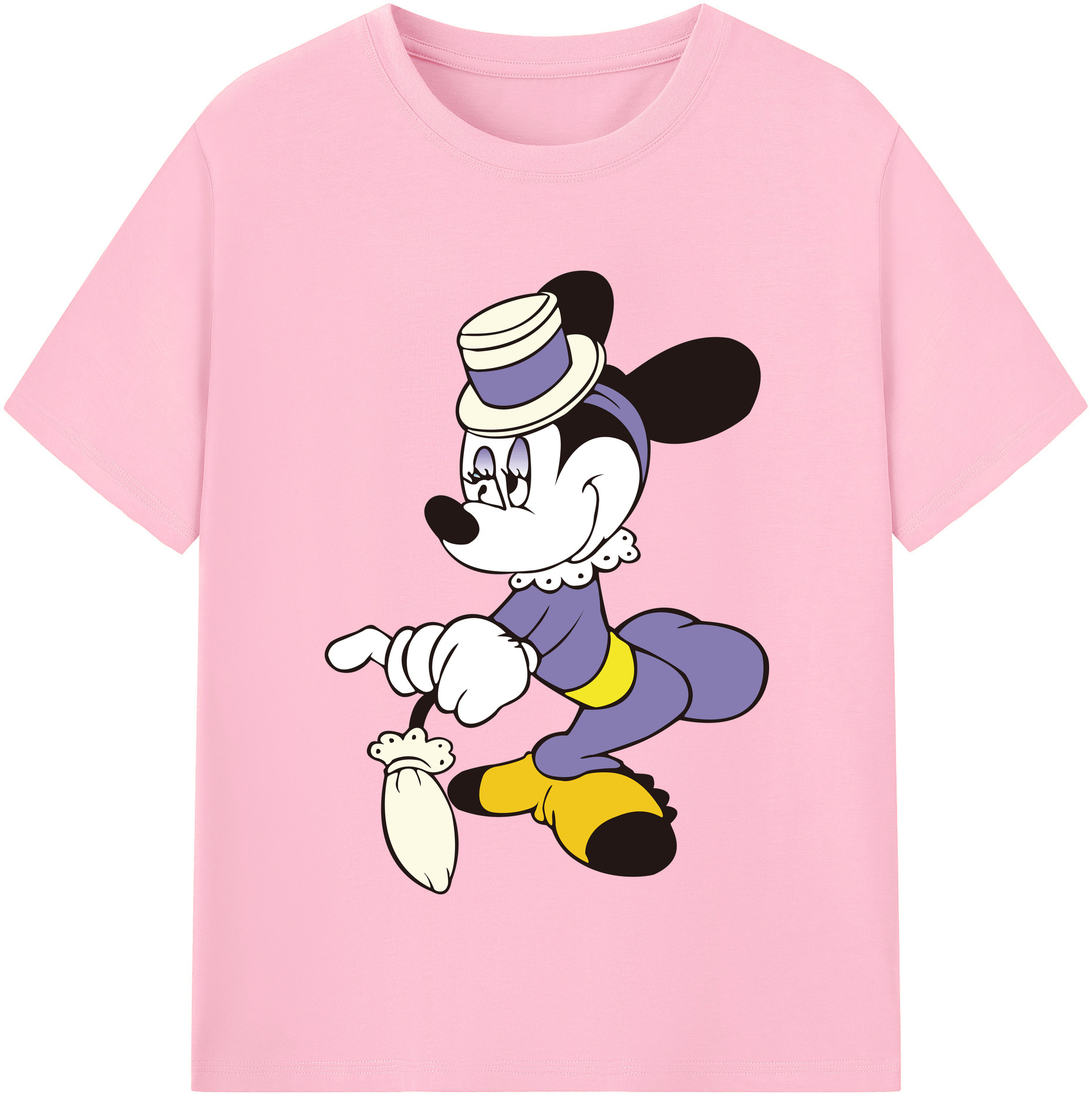 （画像用） ミッキーマウス Mickey Mouse 綿100％半袖Tシャツ（フロントプリント）