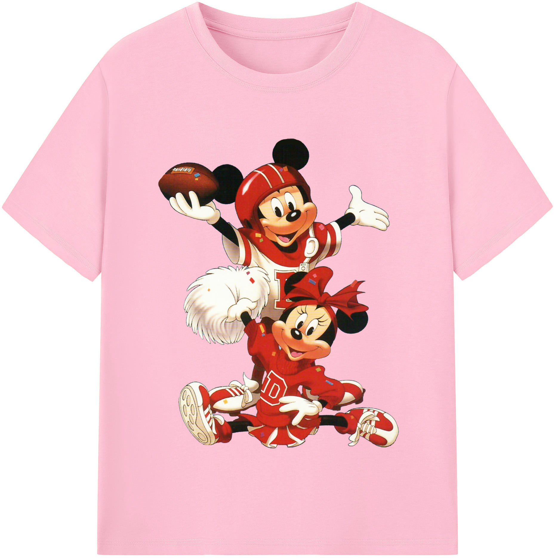 （画像用） ミッキーマウス Mickey Mouse 綿100％半袖Tシャツ（フロントプリント）