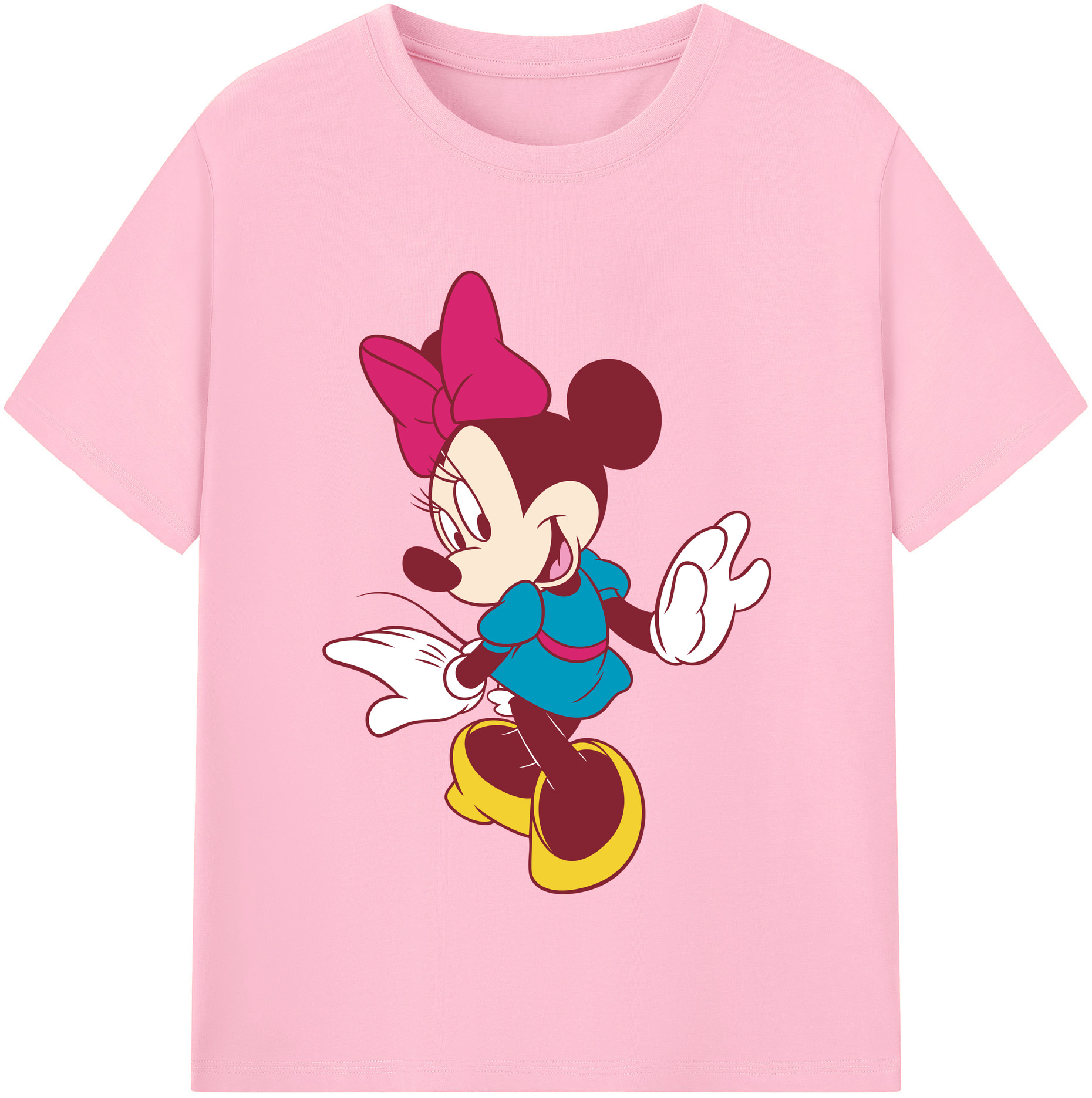 （画像用） ミッキーマウス Mickey Mouse 綿100％半袖Tシャツ（フロントプリント）