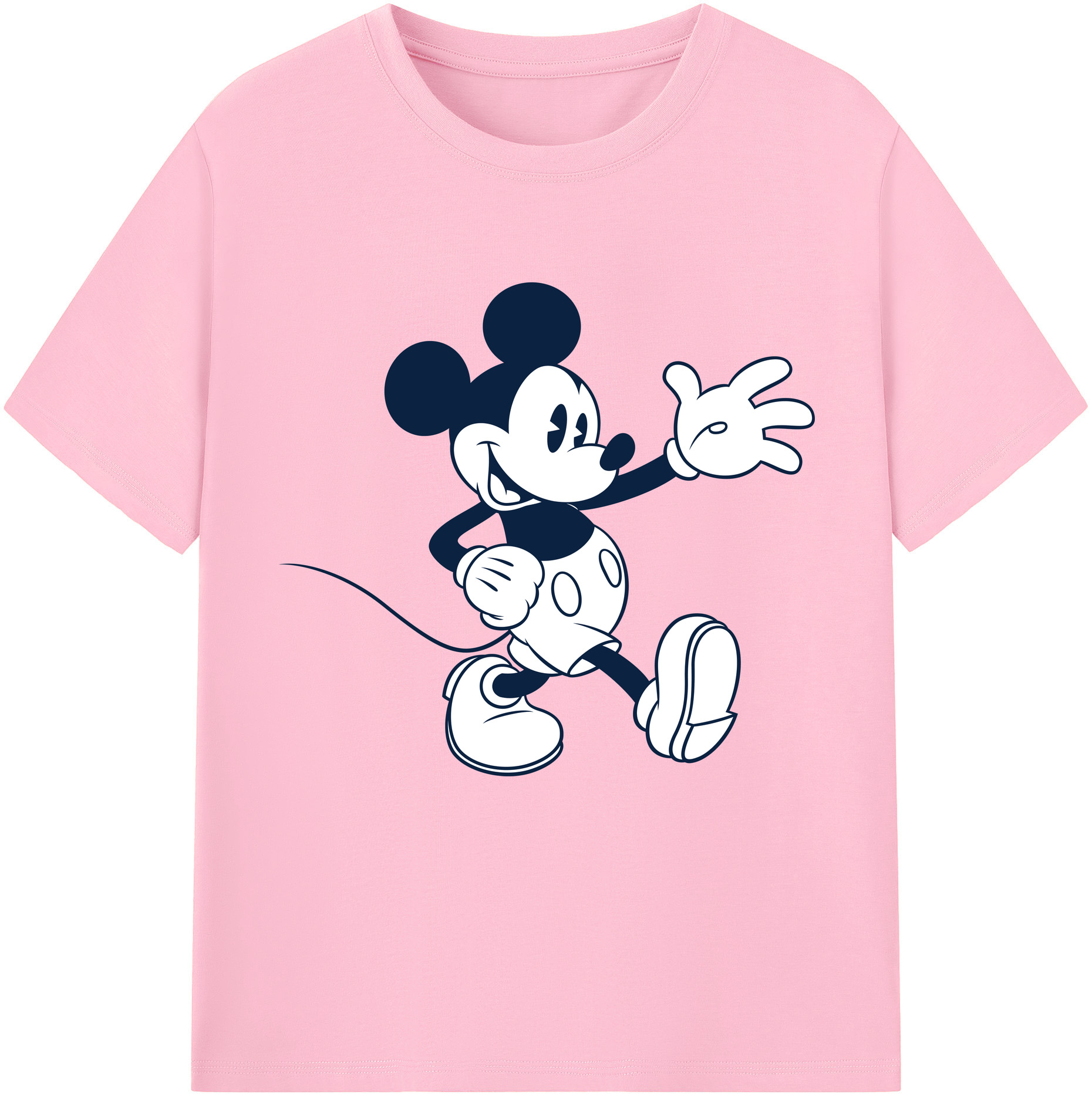 （画像用） ミッキーマウス Mickey Mouse 綿100％半袖Tシャツ（フロントプリント）