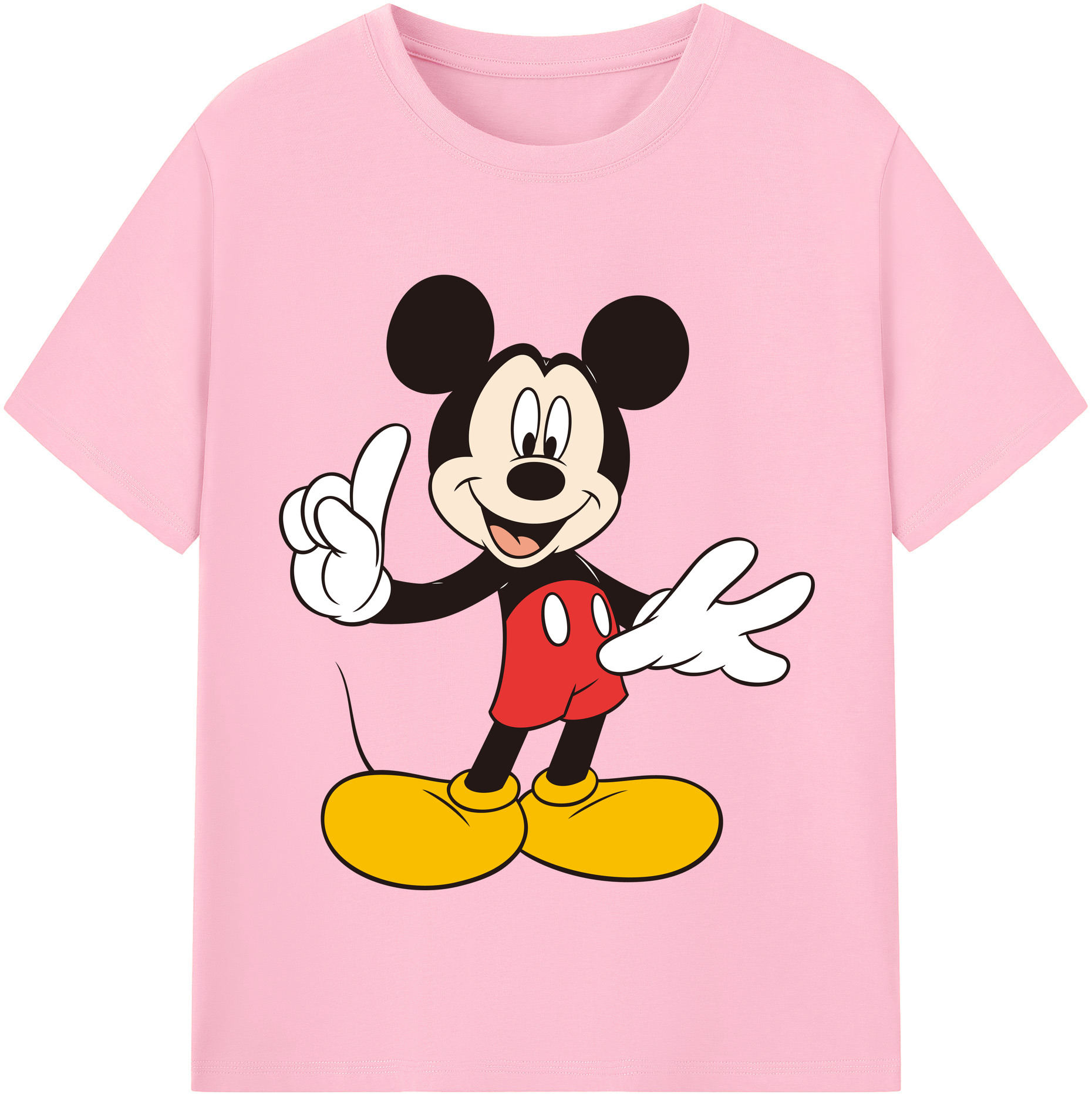 （画像用） ミッキーマウス Mickey Mouse 綿100％半袖Tシャツ（フロントプリント）