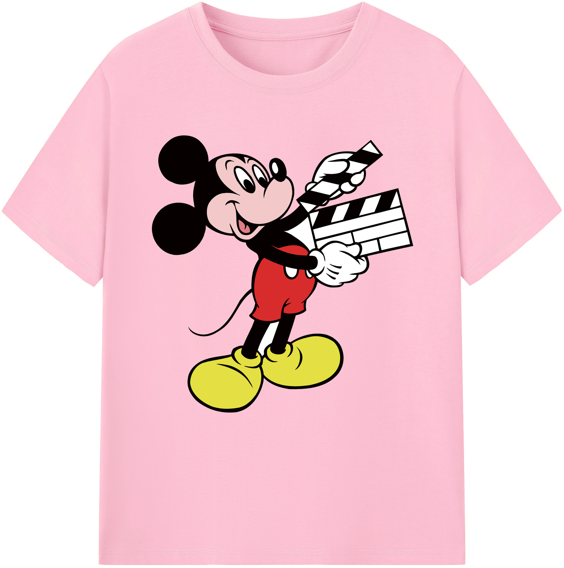 （画像用） ミッキーマウス Mickey Mouse 綿100％半袖Tシャツ（フロントプリント）