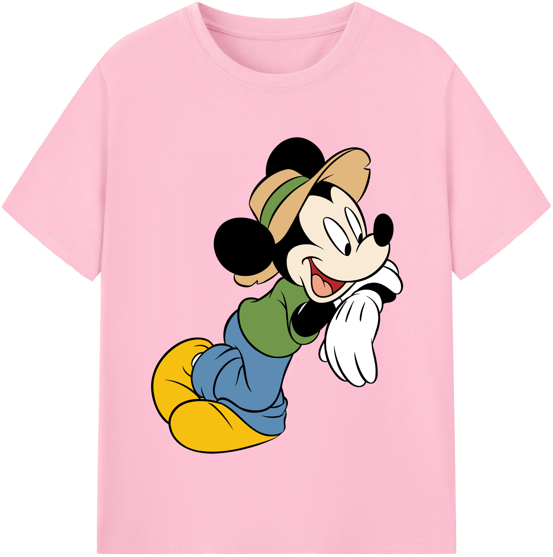 （画像用） ミッキーマウス Mickey Mouse 綿100％半袖Tシャツ（フロントプリント）