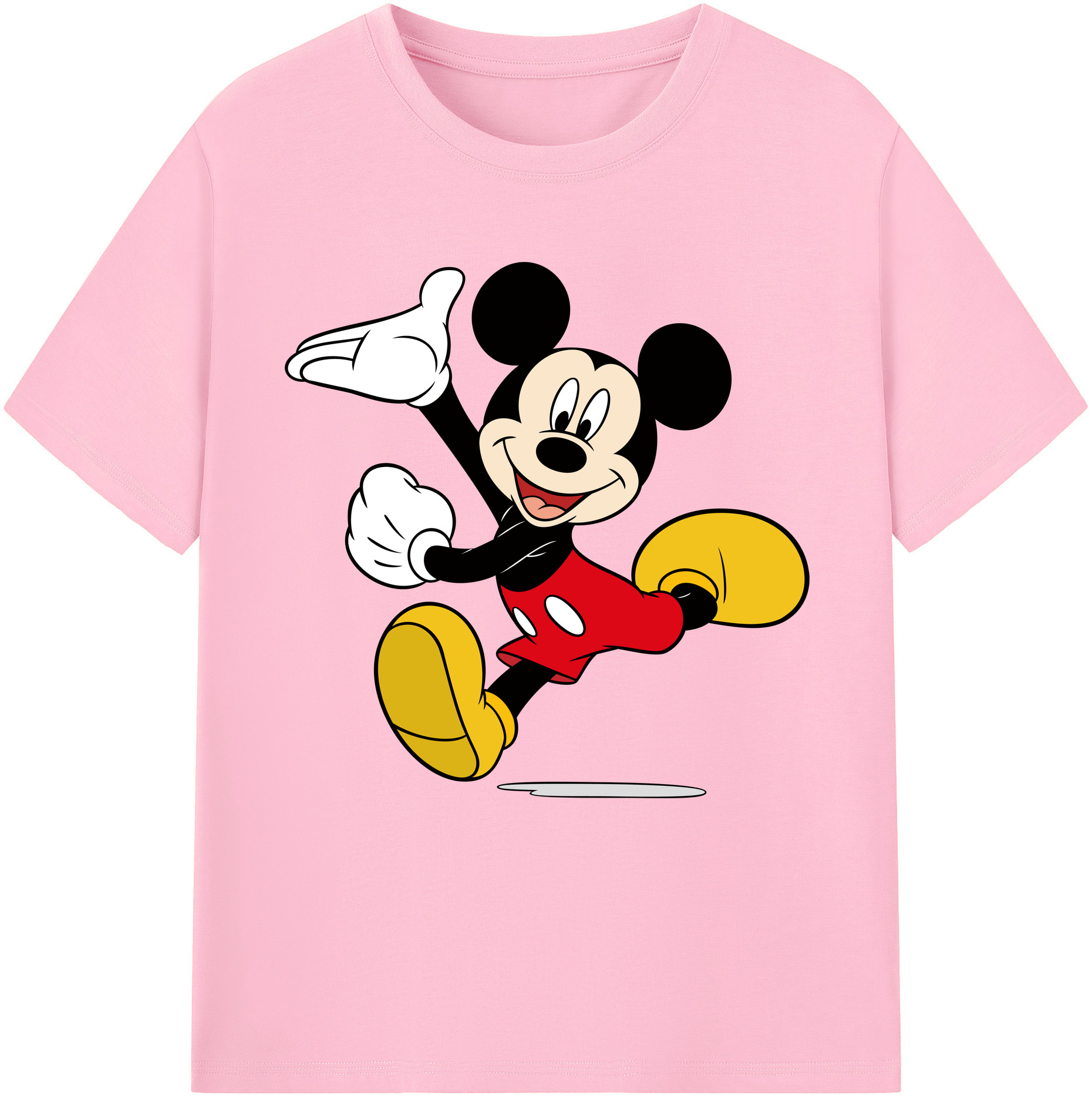 （画像用） ミッキーマウス Mickey Mouse 綿100％半袖Tシャツ（フロントプリント）