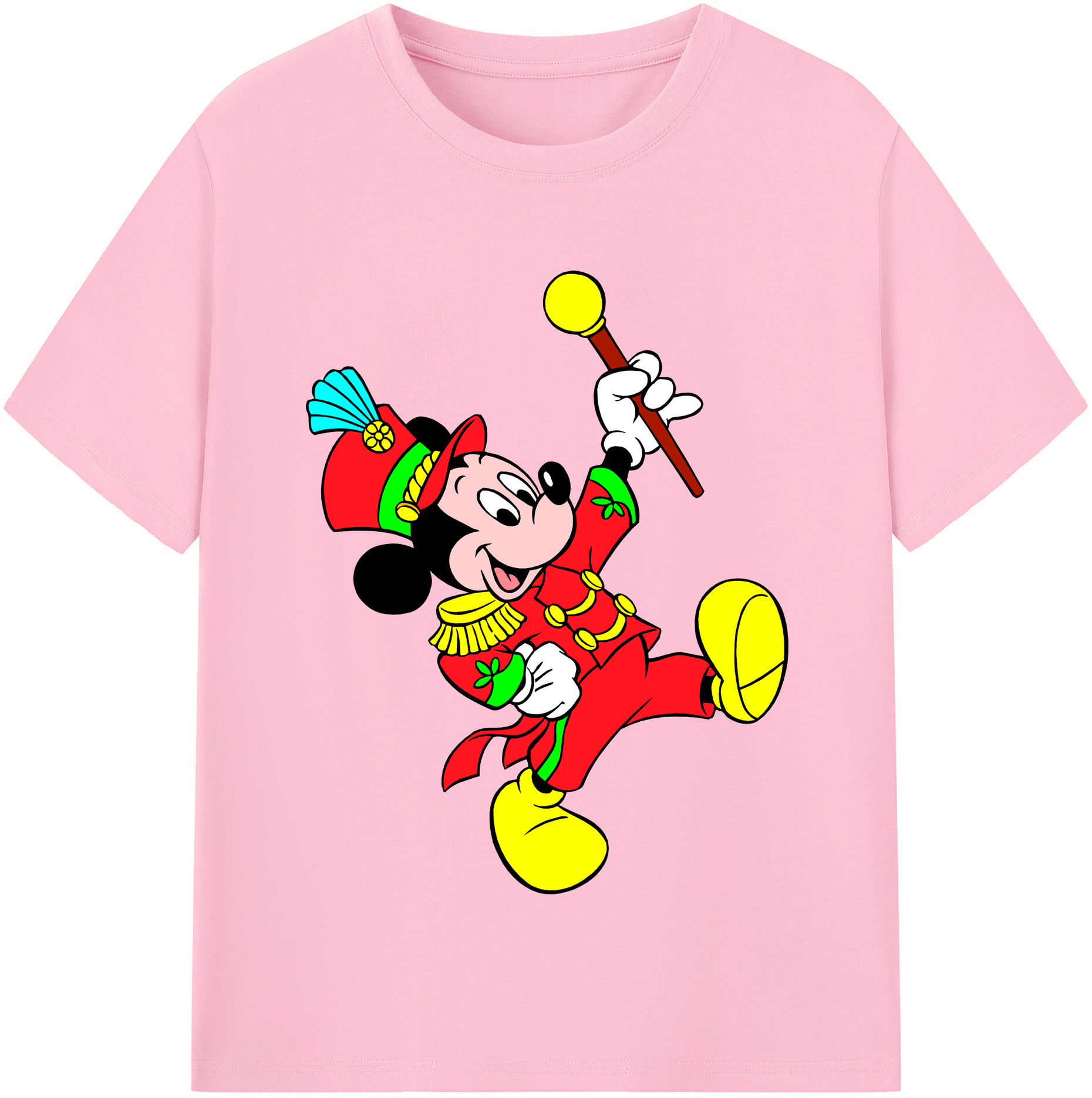 （画像用） ミッキーマウス Mickey Mouse 綿100％半袖Tシャツ（フロントプリント）