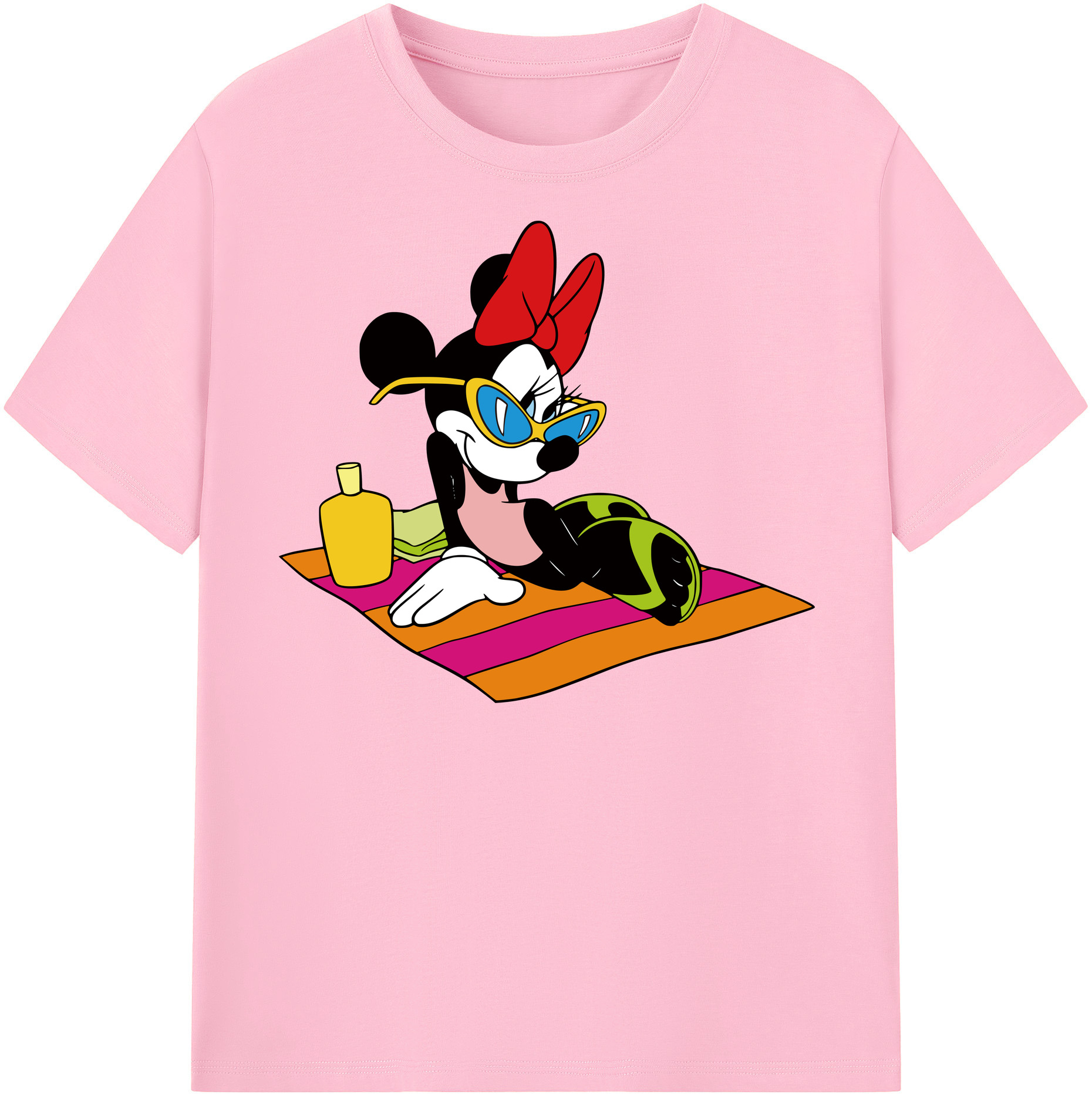 （画像用） ミッキーマウス Mickey Mouse 綿100％半袖Tシャツ（フロントプリント）