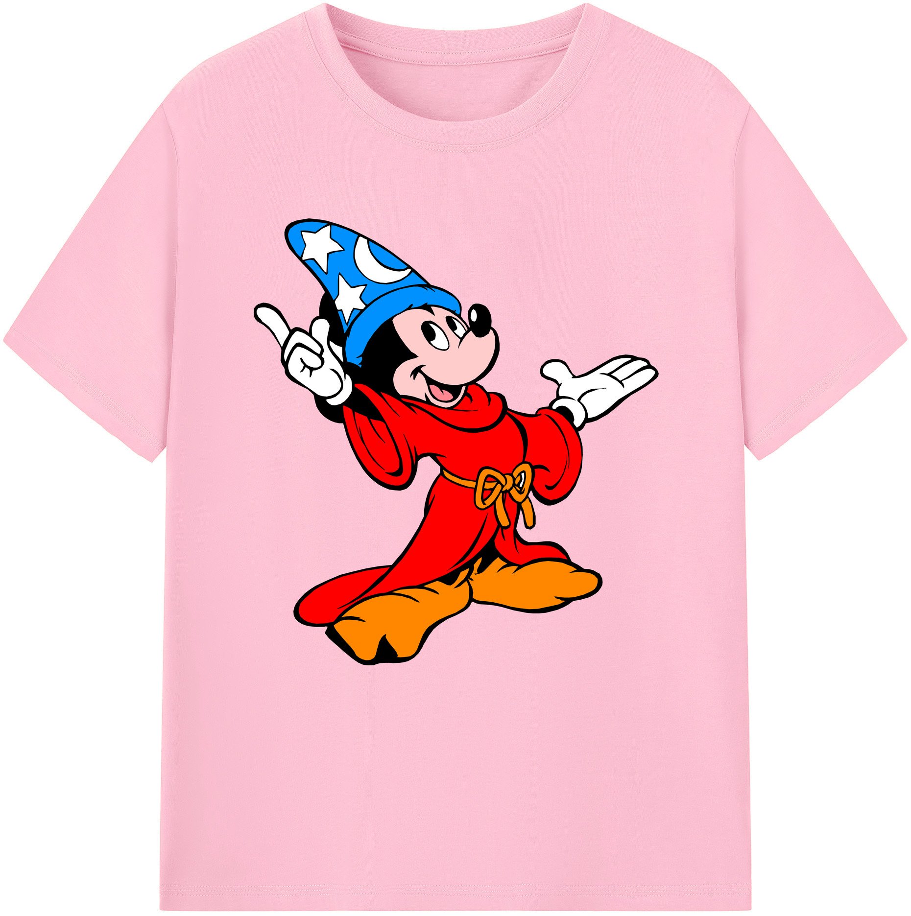 （画像用） ミッキーマウス Mickey Mouse 綿100％半袖Tシャツ（フロントプリント）