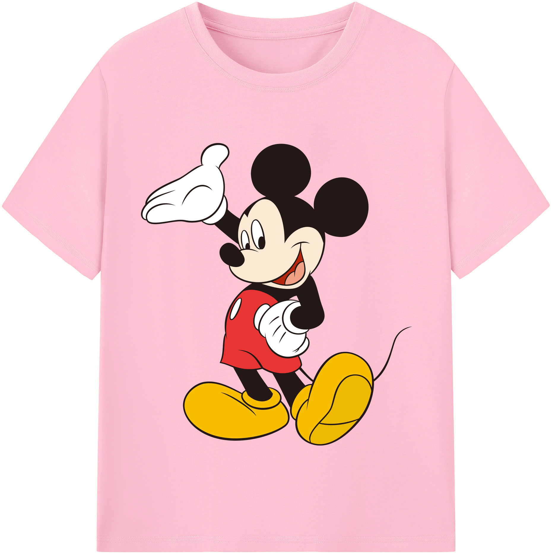 （画像用） ミッキーマウス Mickey Mouse 綿100％半袖Tシャツ（フロントプリント）