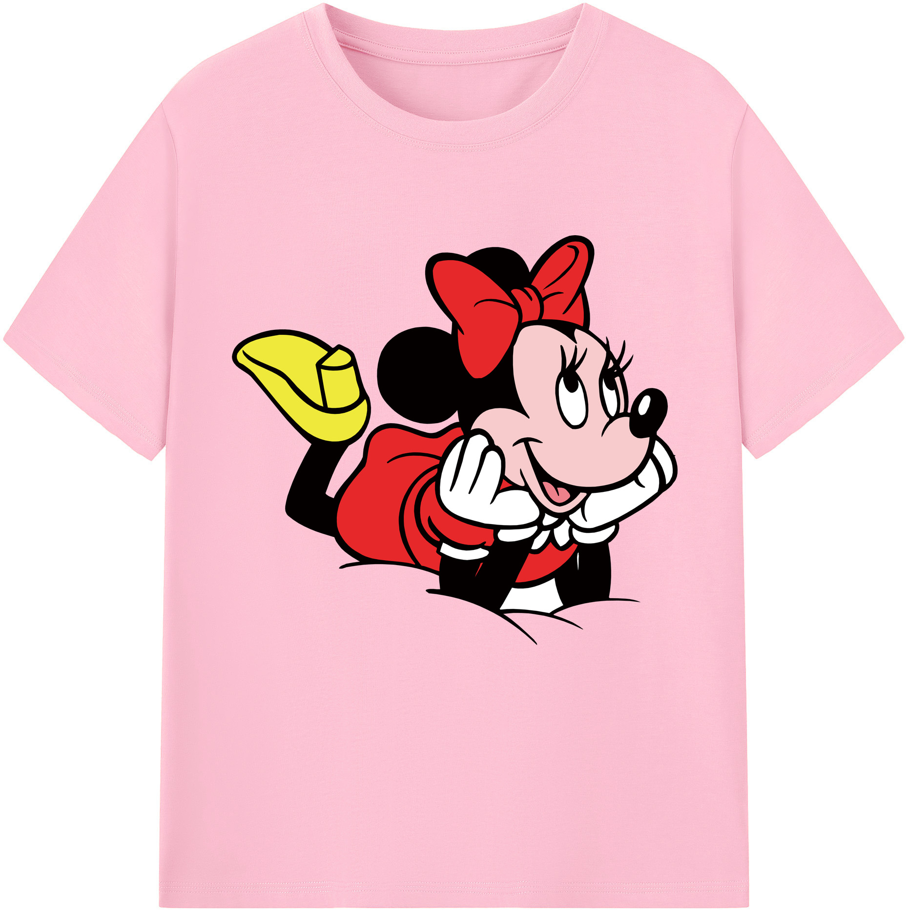 （画像用） ミッキーマウス Mickey Mouse 綿100％半袖Tシャツ（フロントプリント）