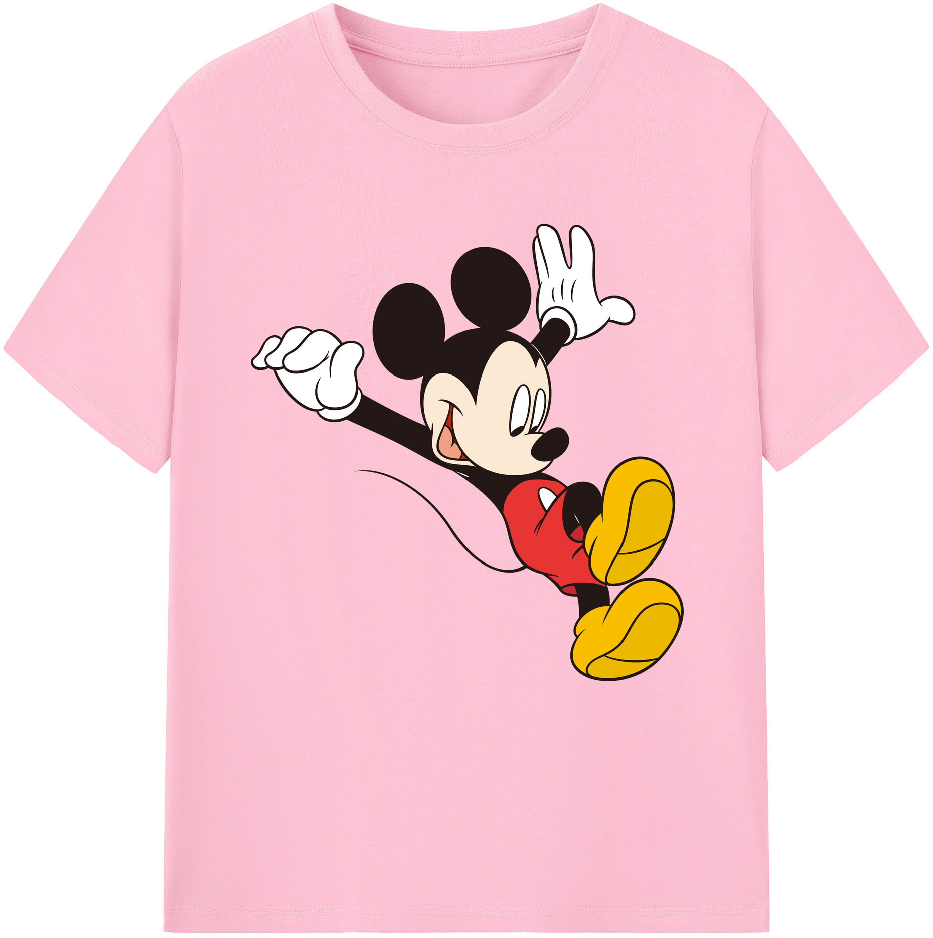 （画像用） ミッキーマウス Mickey Mouse 綿100％半袖Tシャツ（フロントプリント）
