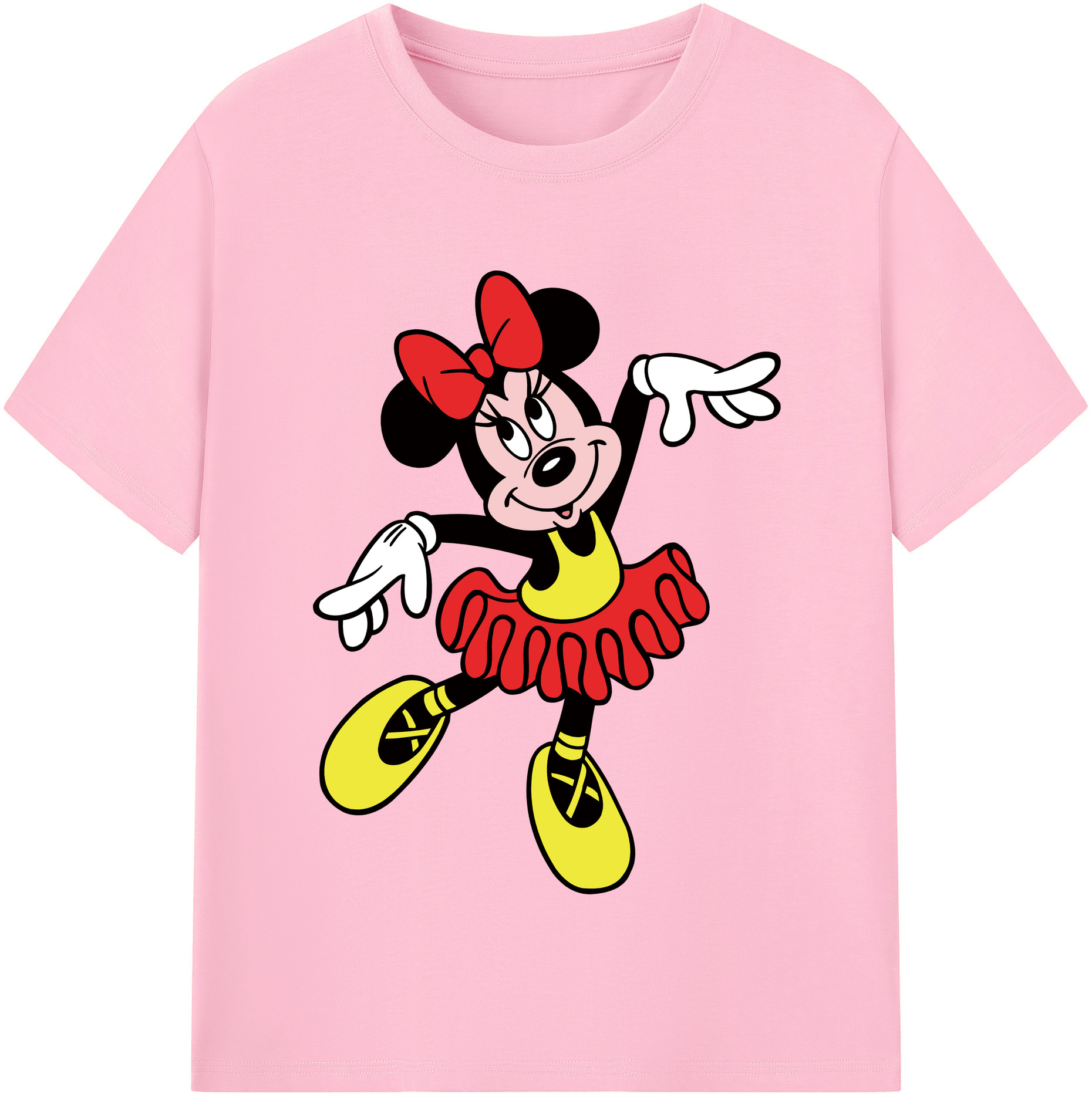 （画像用） ミッキーマウス Mickey Mouse 綿100％半袖Tシャツ（フロントプリント）