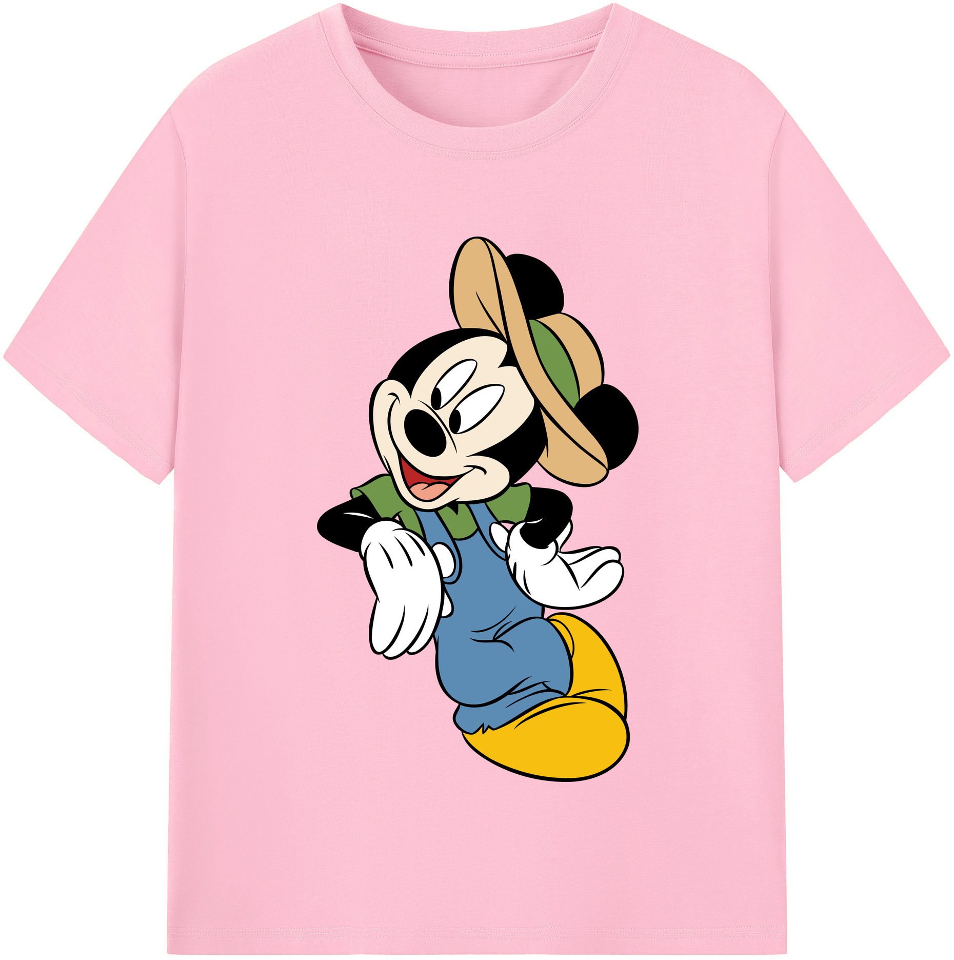 （画像用） ミッキーマウス Mickey Mouse 綿100％半袖Tシャツ（フロントプリント）