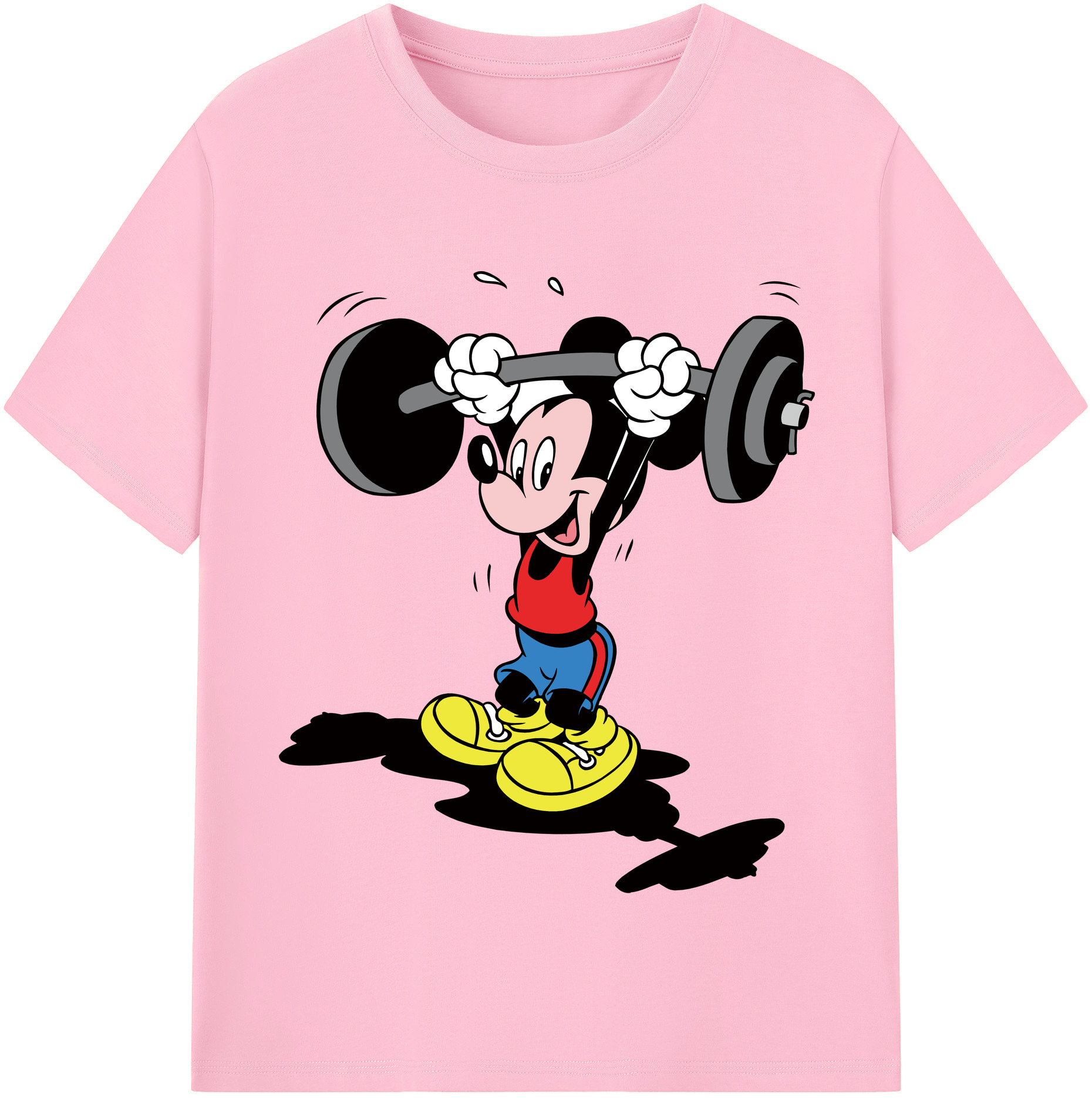 （画像用） ミッキーマウス Mickey Mouse 綿100％半袖Tシャツ（フロントプリント）