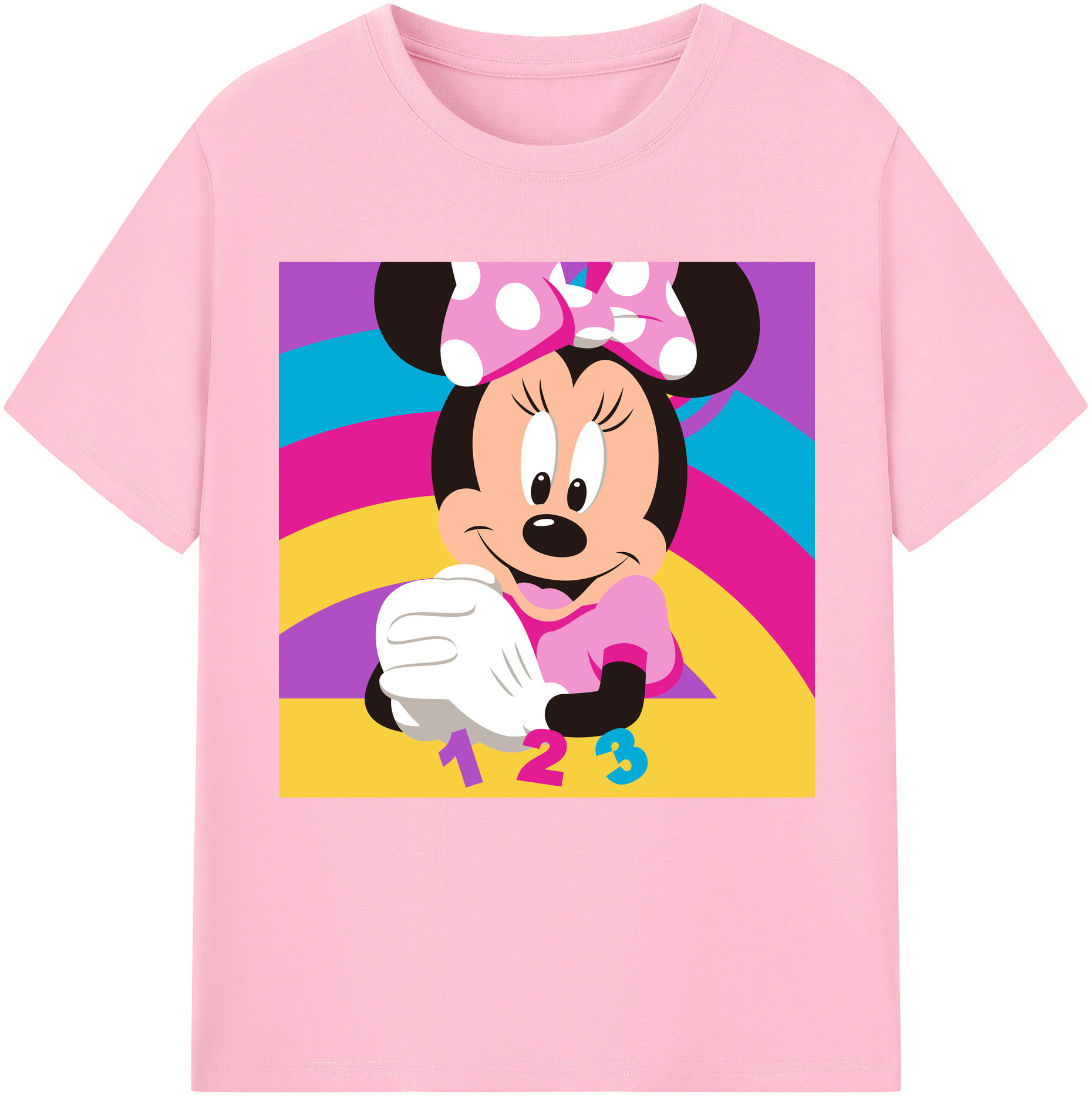 （画像用） ミッキーマウス Mickey Mouse 綿100％半袖Tシャツ（フロントプリント）