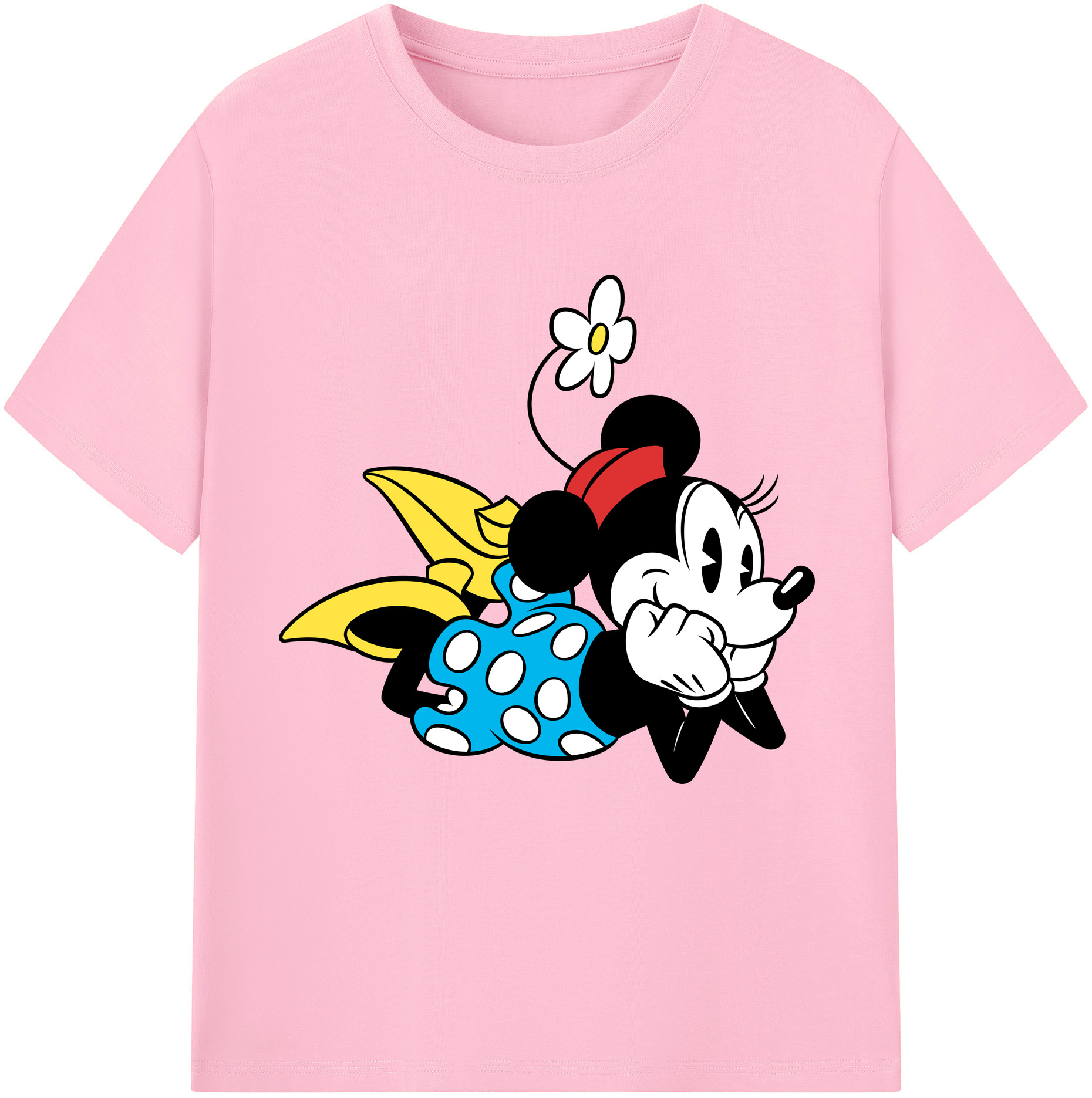 （画像用） ミッキーマウス Mickey Mouse 綿100％半袖Tシャツ（フロントプリント）