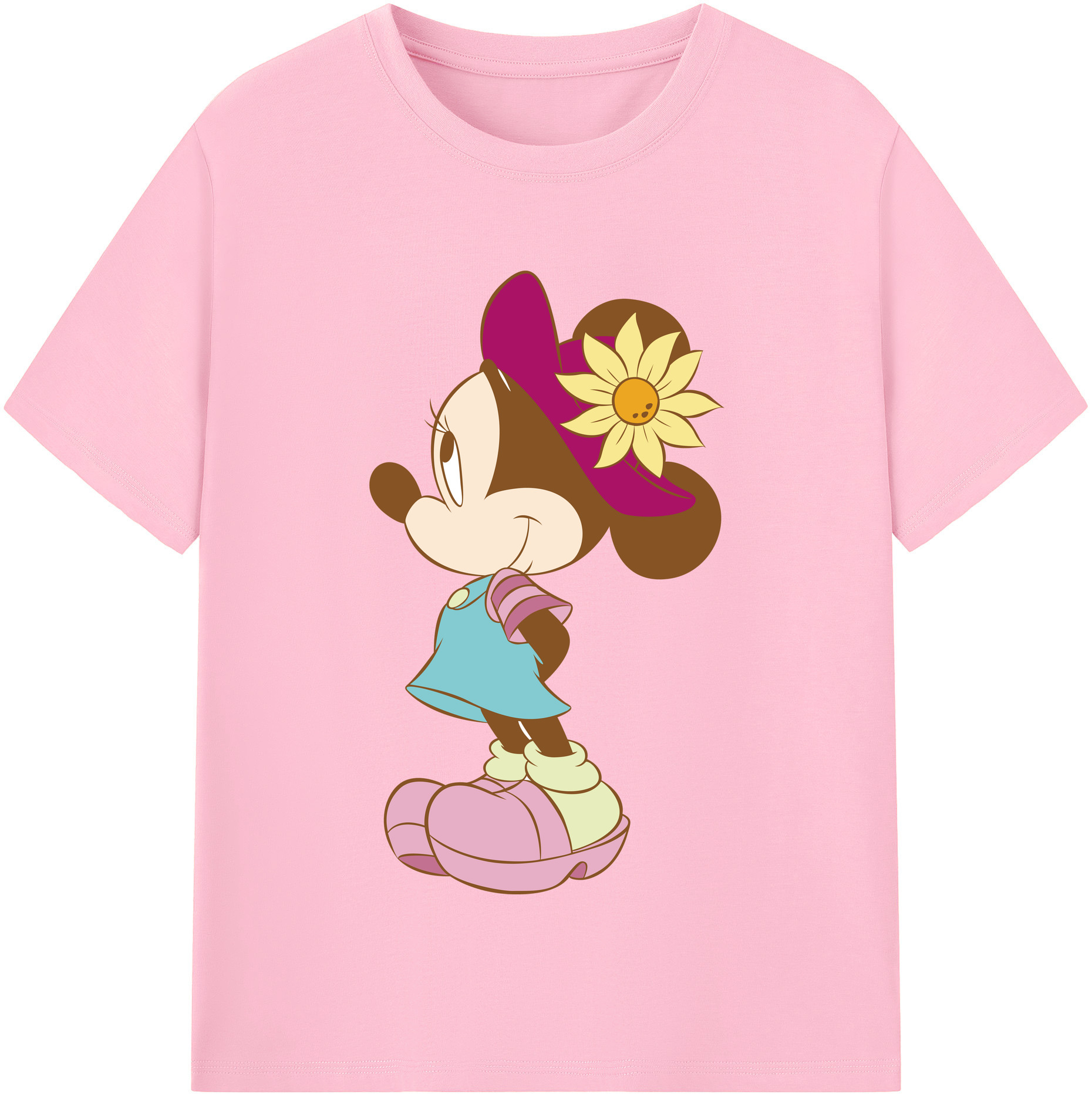 （画像用） ミッキーマウス Mickey Mouse 綿100％半袖Tシャツ（フロントプリント）