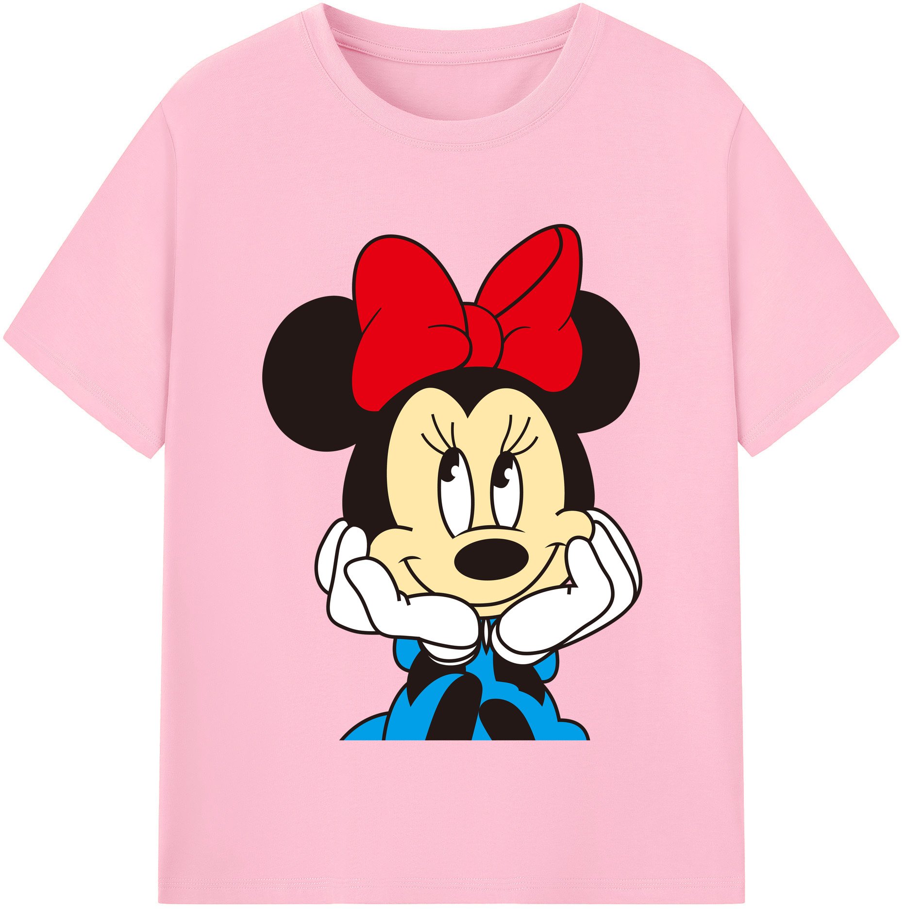 （画像用） ミッキーマウス Mickey Mouse 綿100％半袖Tシャツ（フロントプリント）