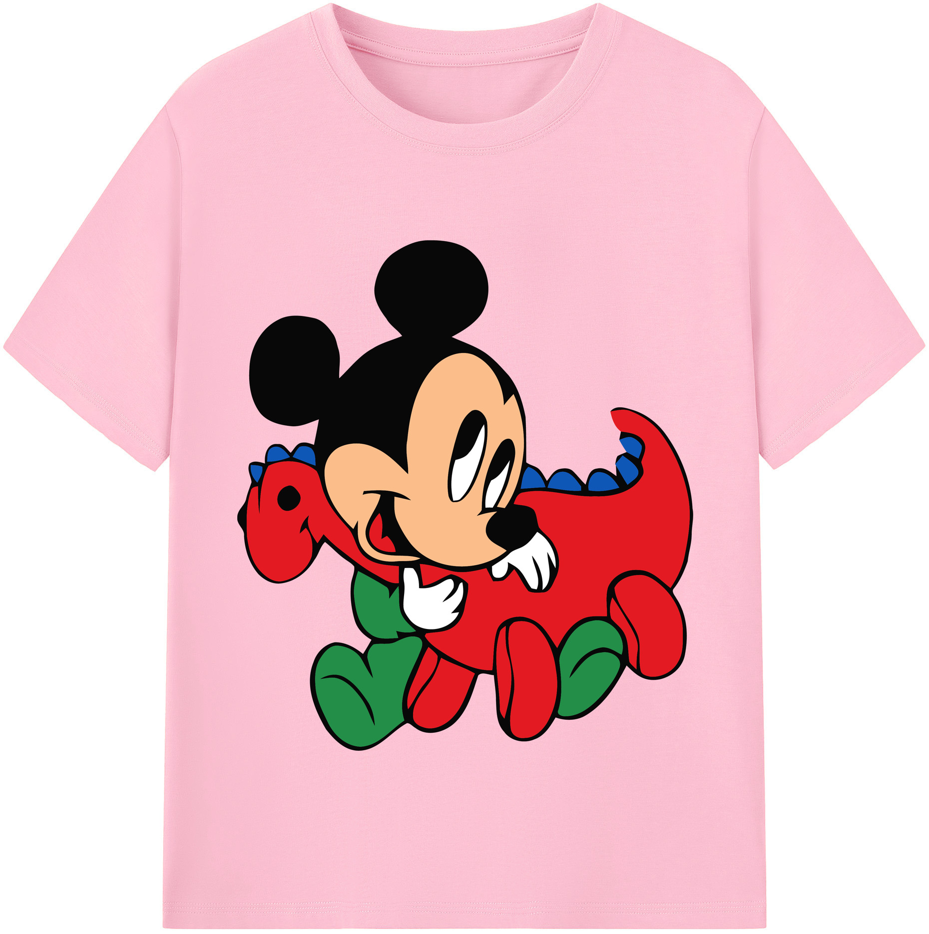 （画像用） ミッキーマウス Mickey Mouse 綿100％半袖Tシャツ（フロントプリント）