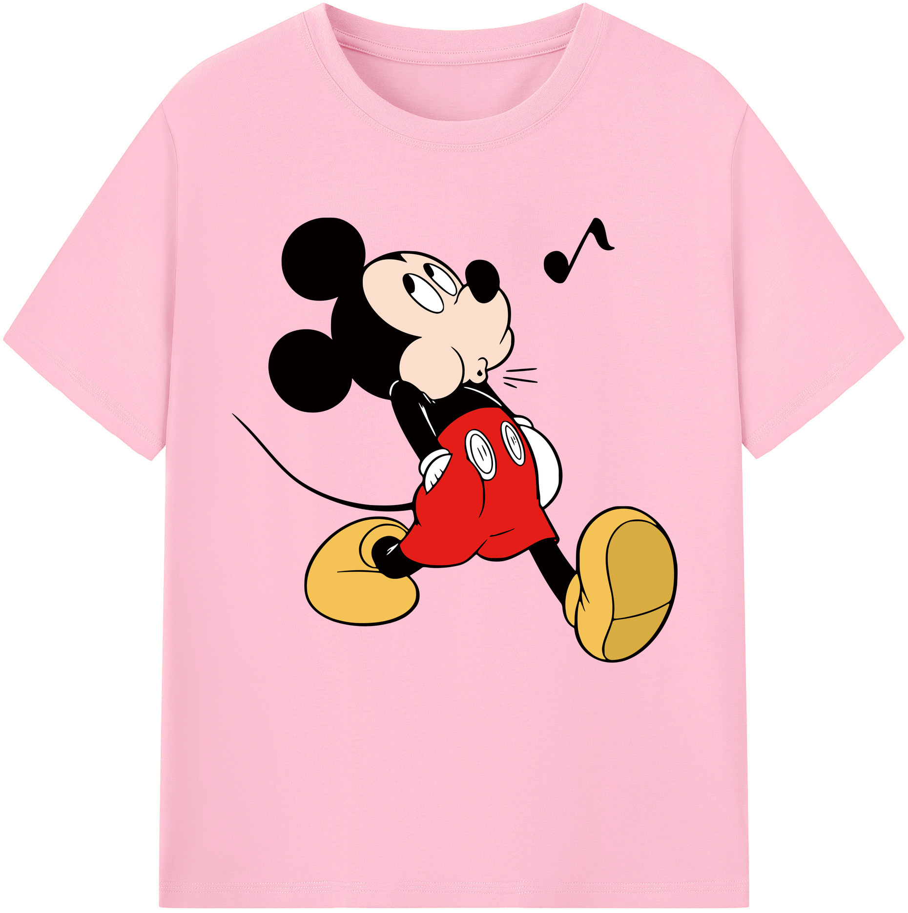 （画像用） ミッキーマウス Mickey Mouse 綿100％半袖Tシャツ（フロントプリント）
