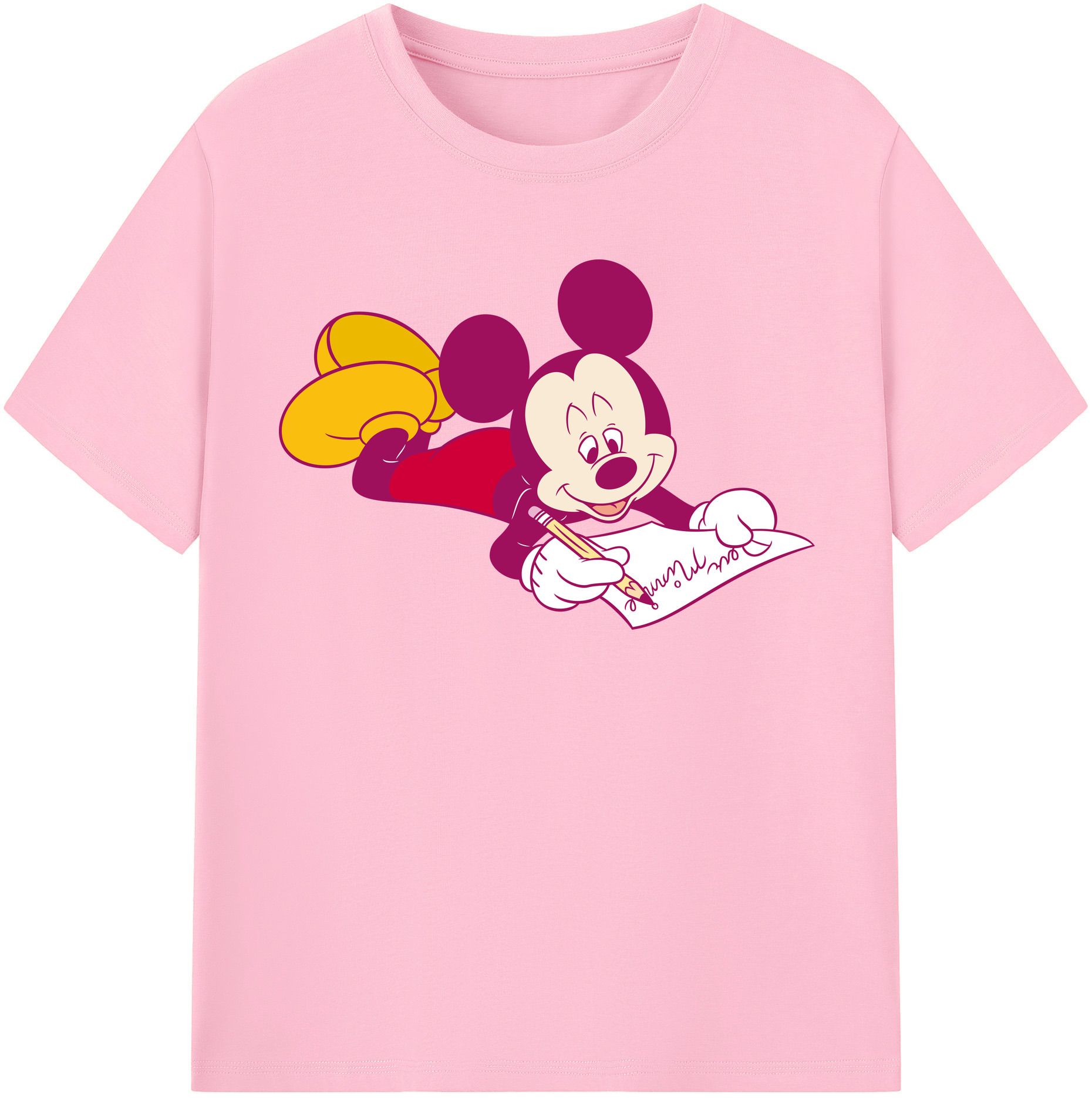 （画像用） ミッキーマウス Mickey Mouse 綿100％半袖Tシャツ（フロントプリント）