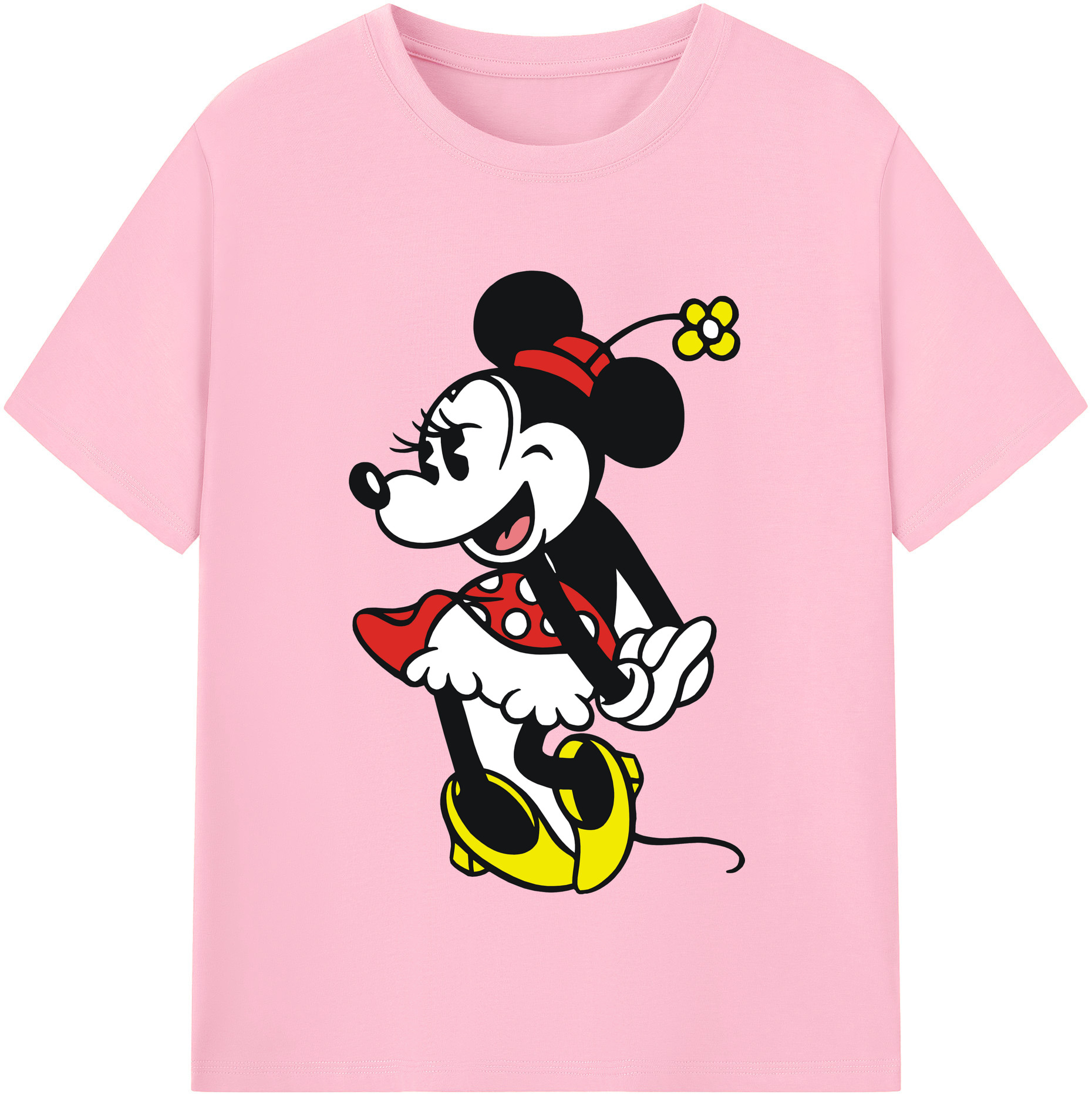 （画像用） ミッキーマウス Mickey Mouse 綿100％半袖Tシャツ（フロントプリント）