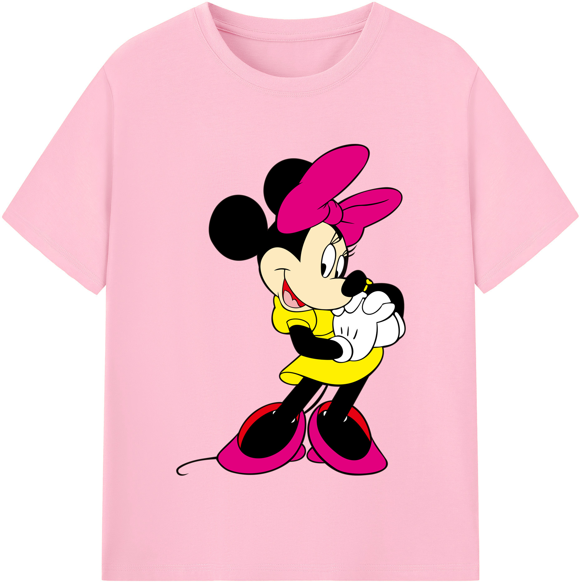（画像用） ミッキーマウス Mickey Mouse 綿100％半袖Tシャツ（フロントプリント）