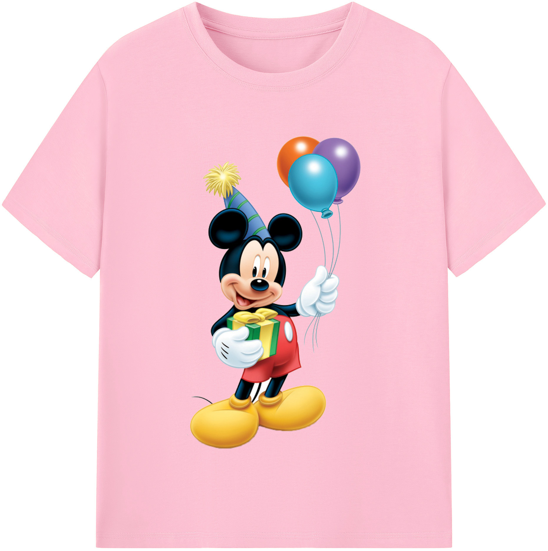（画像用） ミッキーマウス Mickey Mouse 綿100％半袖Tシャツ（フロントプリント）
