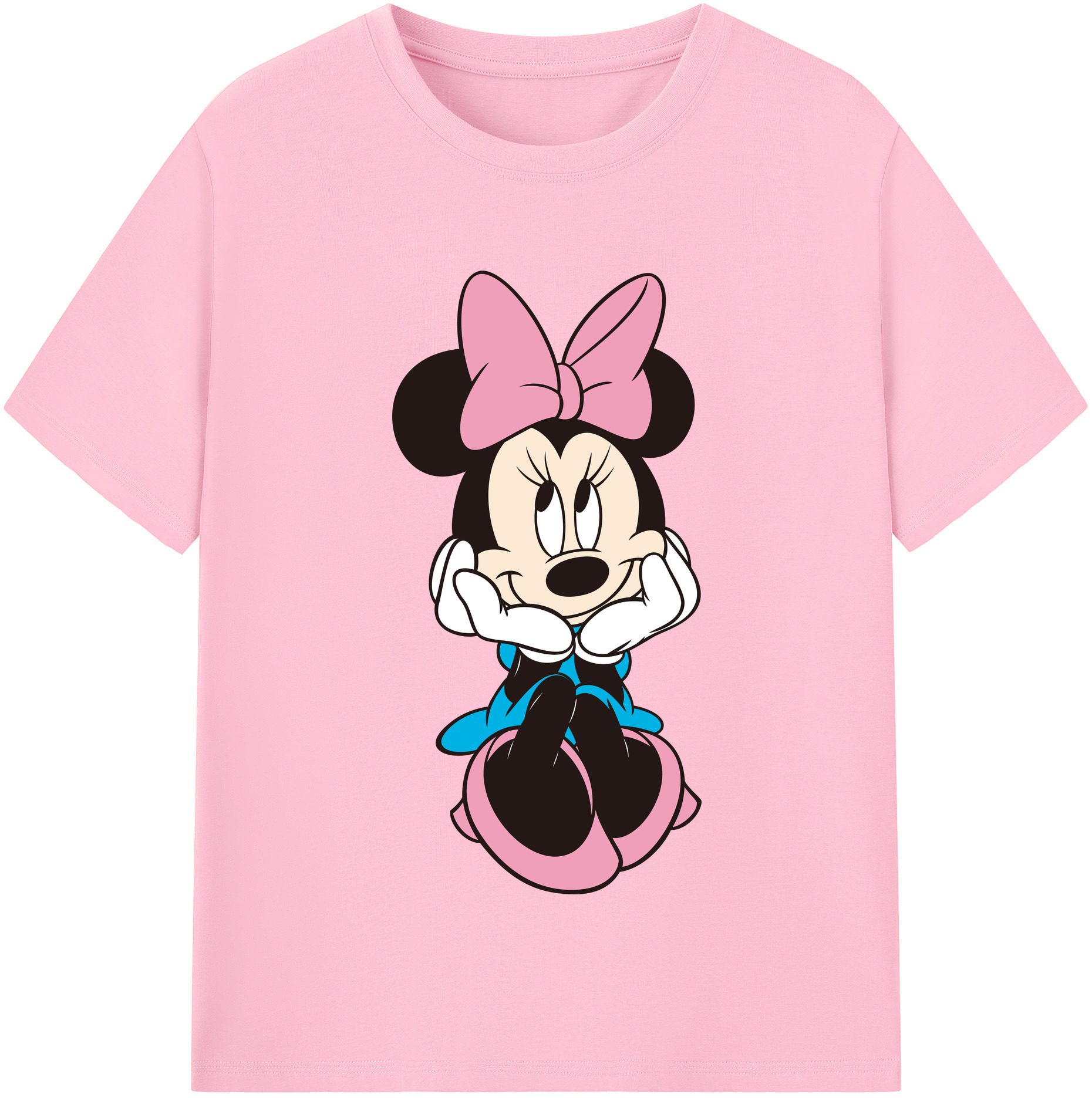 （画像用） ミッキーマウス Mickey Mouse 綿100％半袖Tシャツ（フロントプリント）