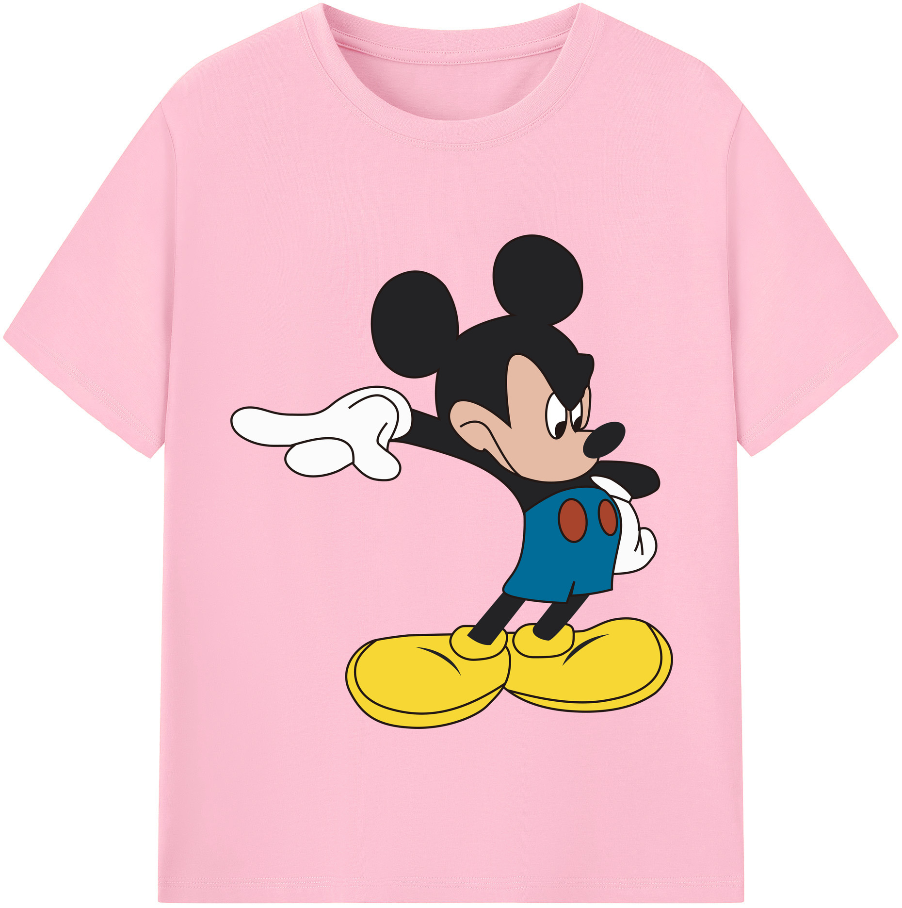 （画像用） ミッキーマウス Mickey Mouse 綿100％半袖Tシャツ（フロントプリント）