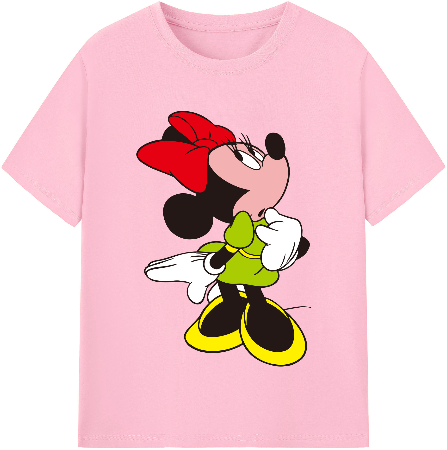 （画像用） ミッキーマウス Mickey Mouse 綿100％半袖Tシャツ（フロントプリント）