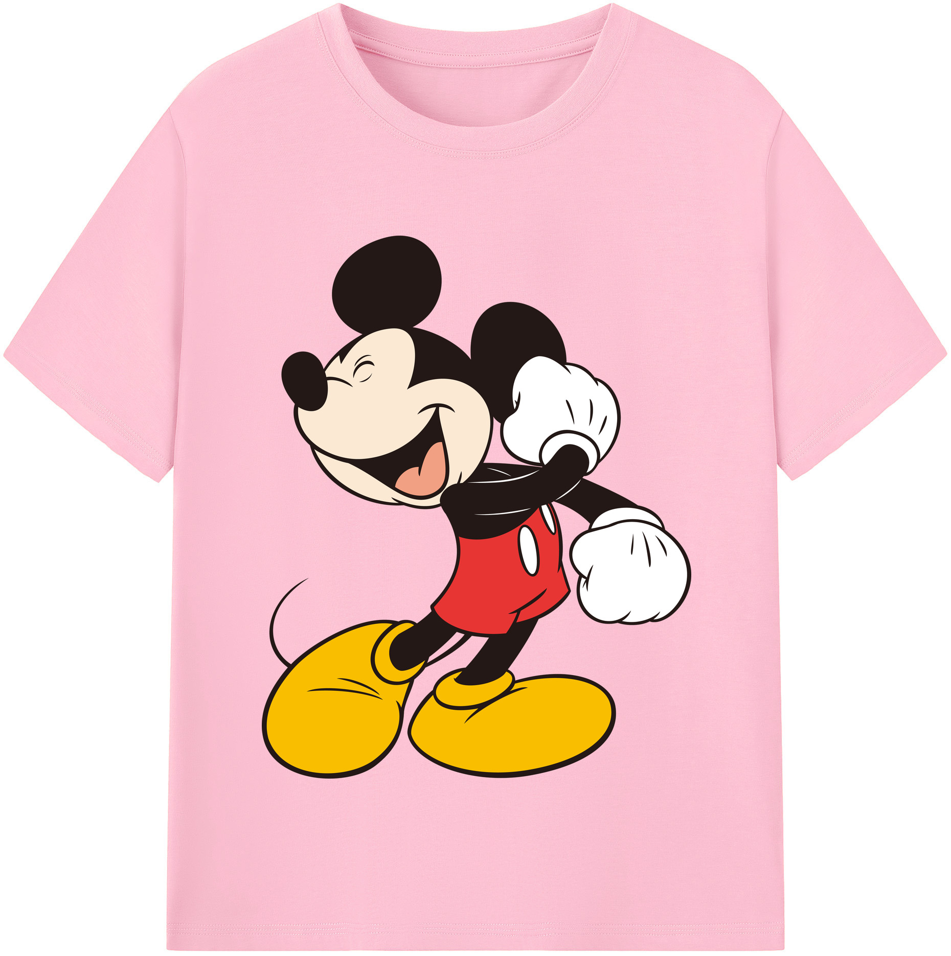 （画像用） ミッキーマウス Mickey Mouse 綿100％半袖Tシャツ（フロントプリント）