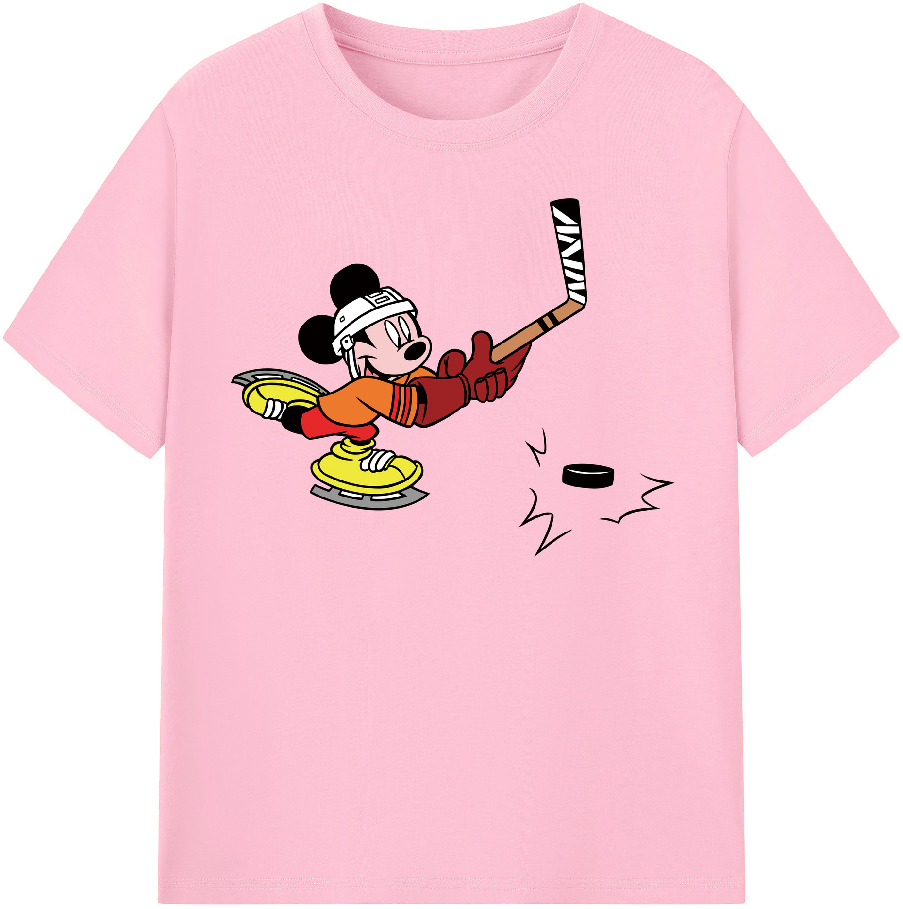 （画像用） ミッキーマウス Mickey Mouse 綿100％半袖Tシャツ（フロントプリント）