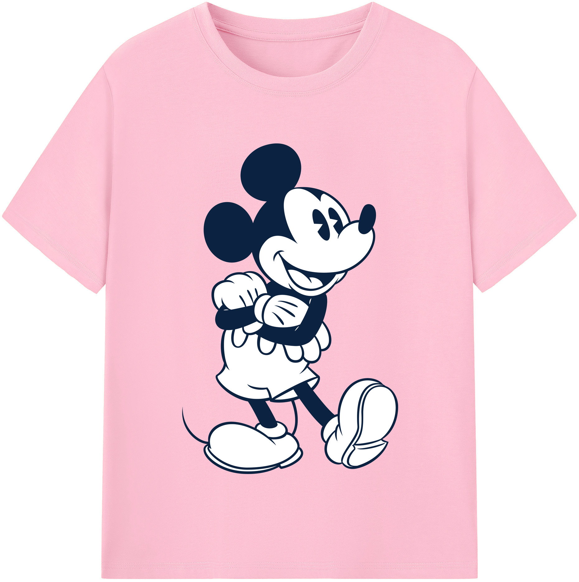 （画像用） ミッキーマウス Mickey Mouse 綿100％半袖Tシャツ（フロントプリント）