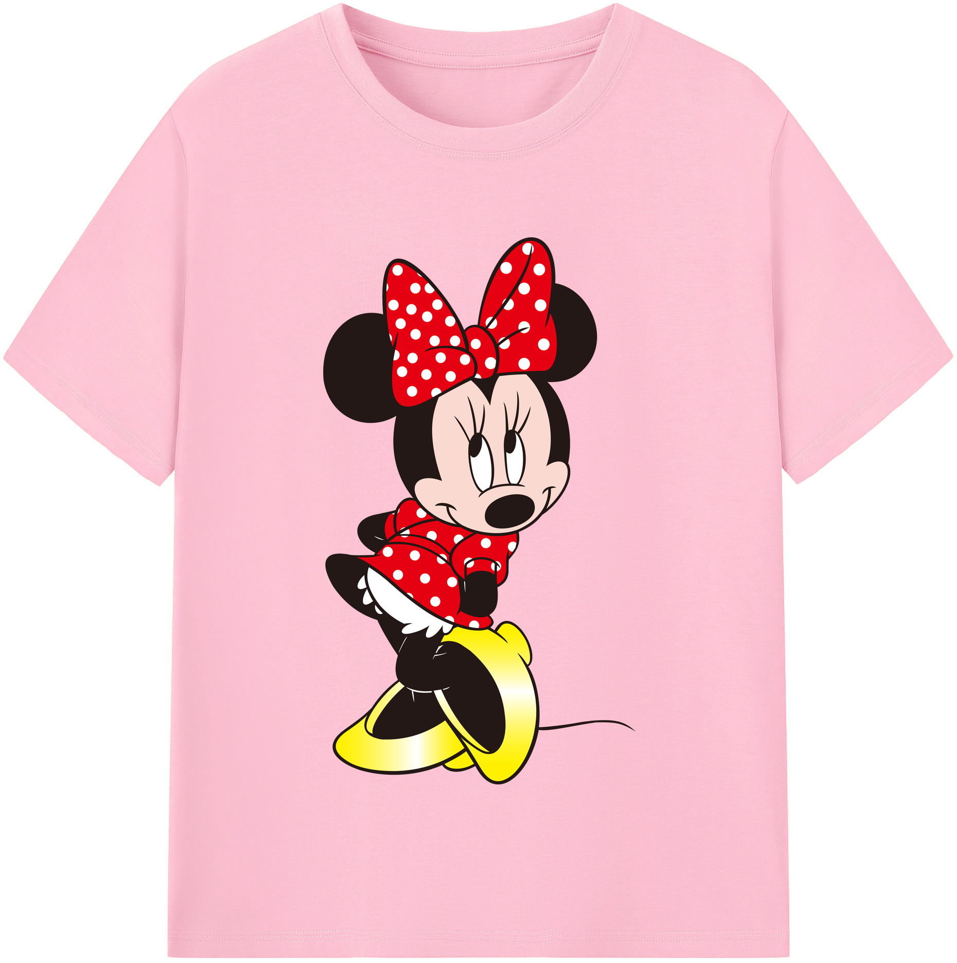 （画像用） ミッキーマウス Mickey Mouse 綿100％半袖Tシャツ（フロントプリント）