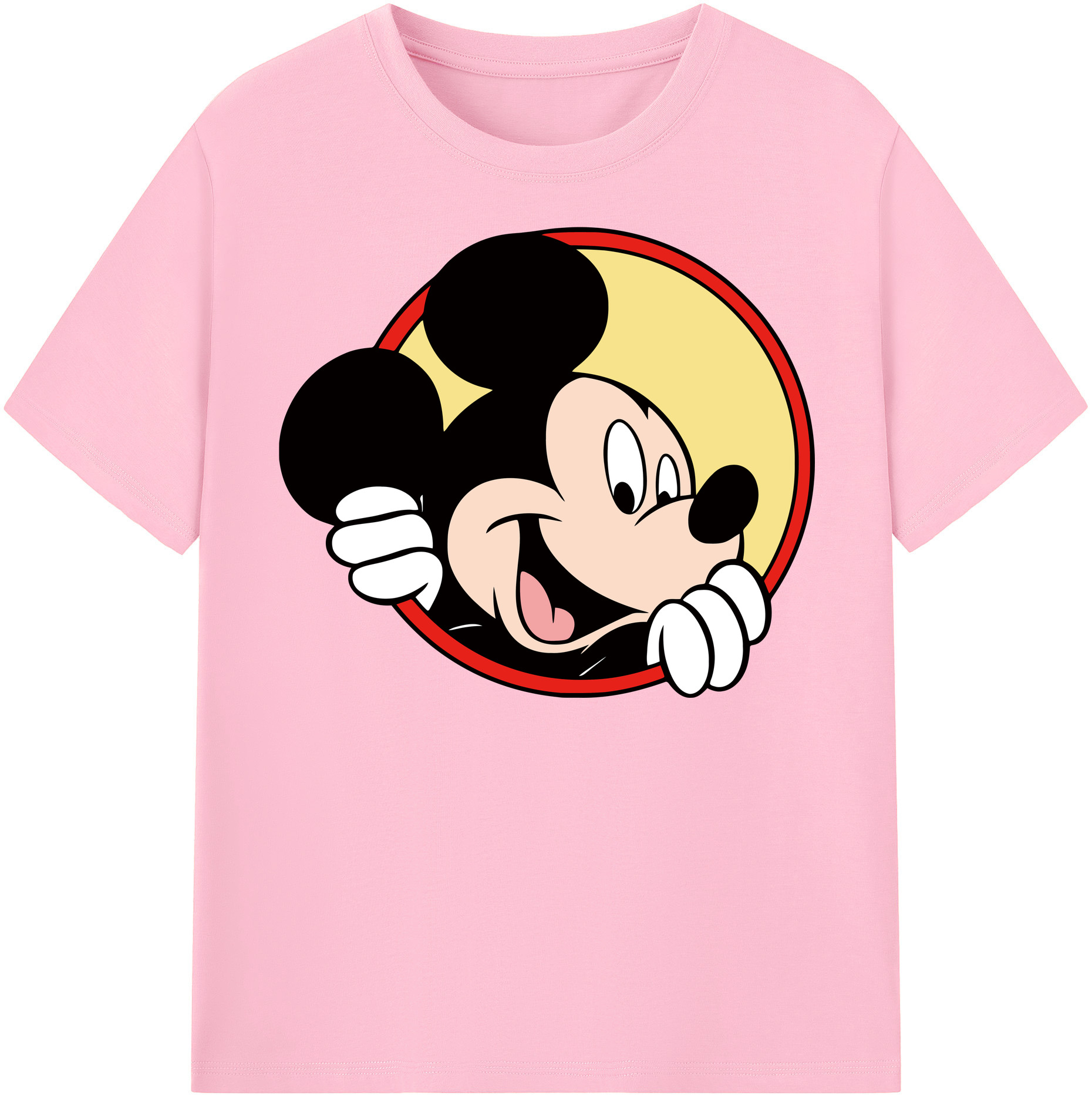 （画像用） ミッキーマウス Mickey Mouse 綿100％半袖Tシャツ（フロントプリント）