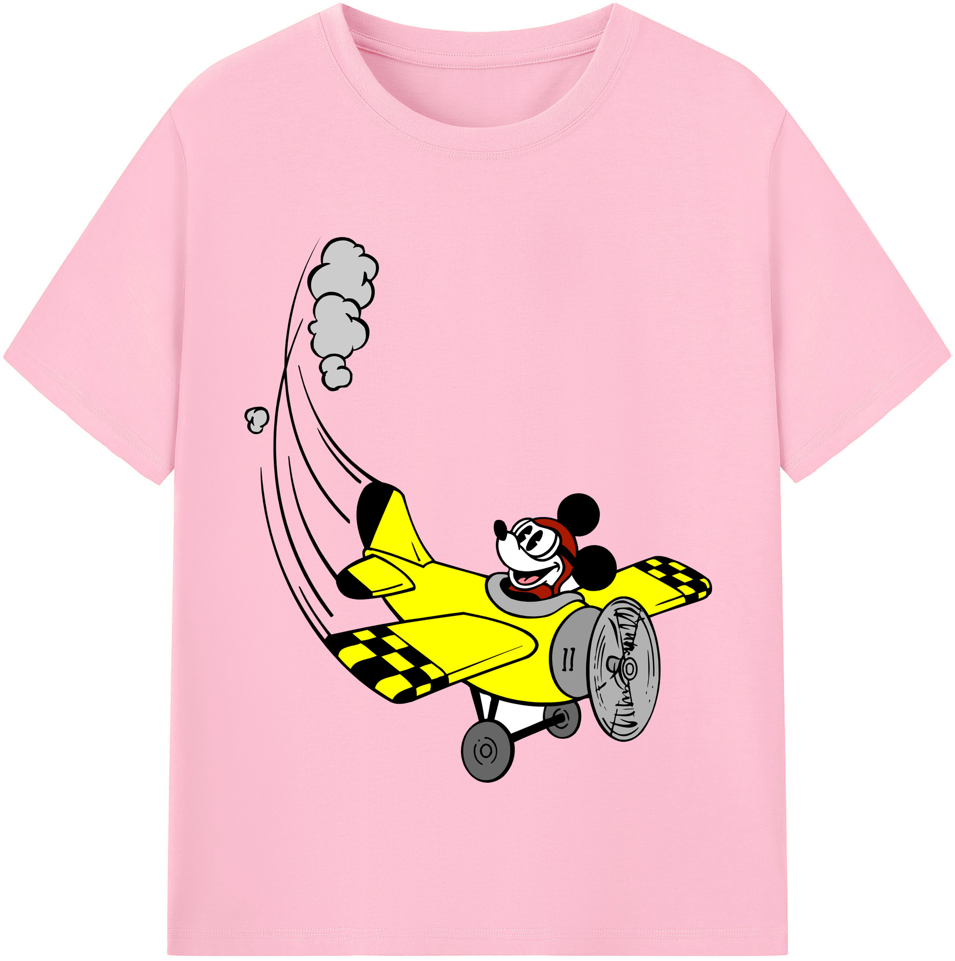（画像用） ミッキーマウス Mickey Mouse 綿100％半袖Tシャツ（フロントプリント）