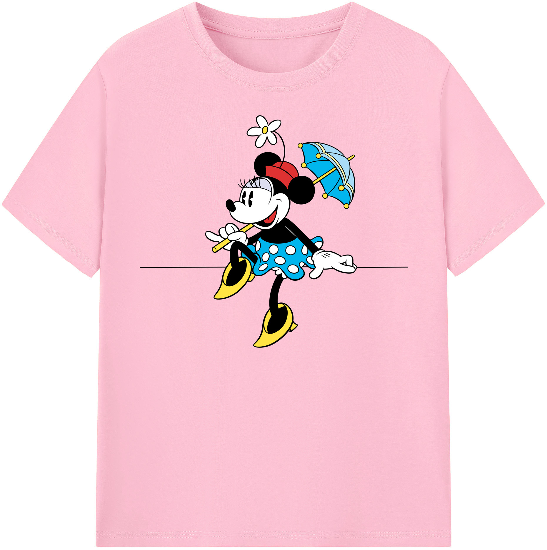 （画像用） ミッキーマウス Mickey Mouse 綿100％半袖Tシャツ（フロントプリント）